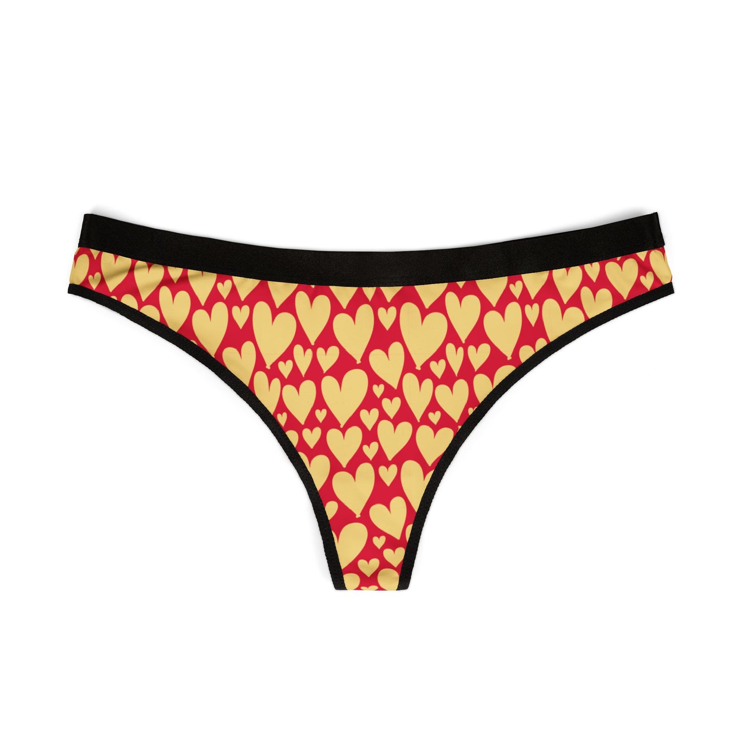 Damen Thong Unterwaesche Bequeme Atmungsaktive Slips mit Herzchen