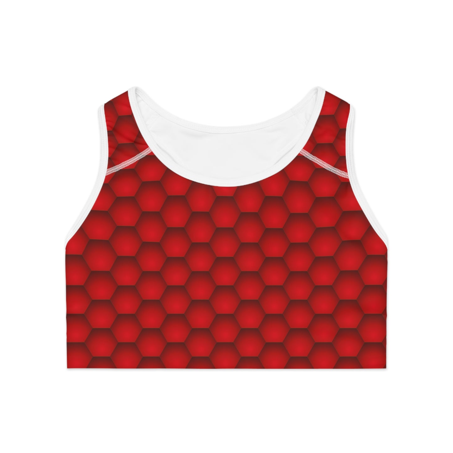 Damen Sport BH Rot Muster Atmungsaktiv Yoga Fitness Workout Top