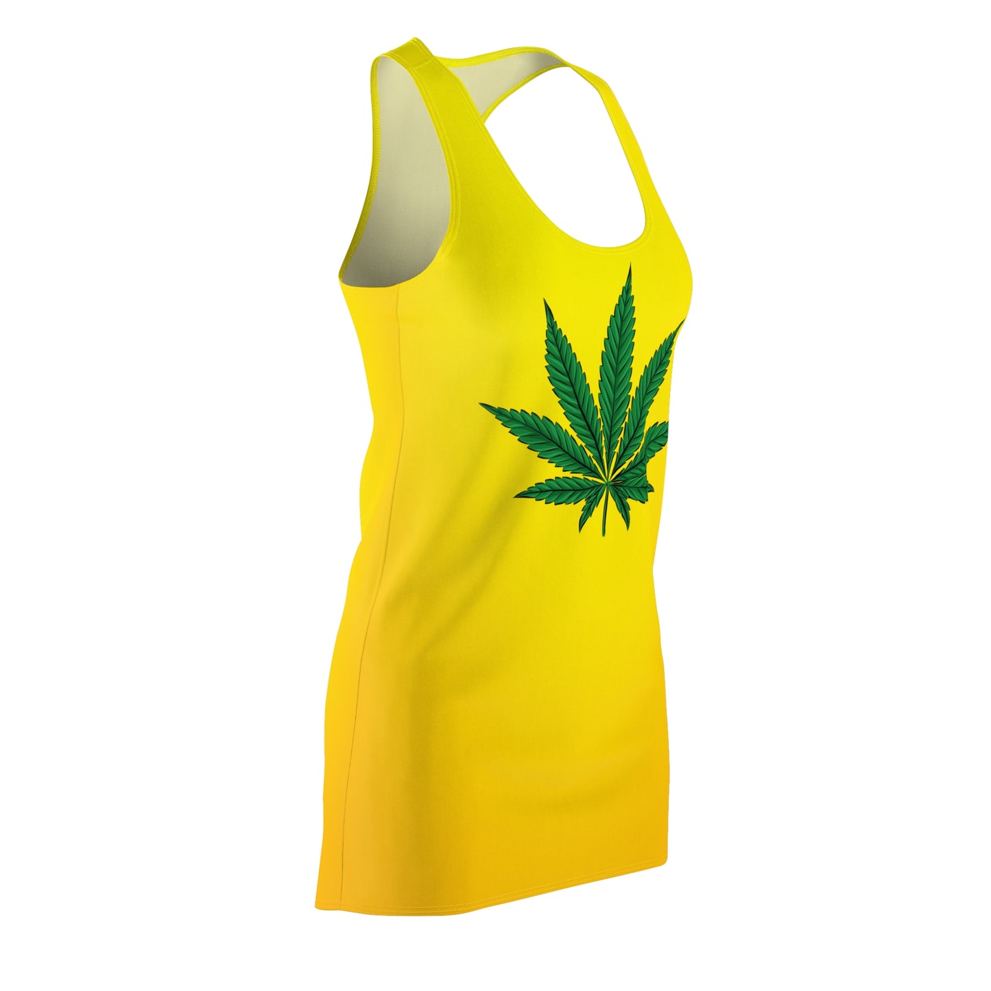 Hanfblatt Racerback Kleid – Trendiger Weed Style