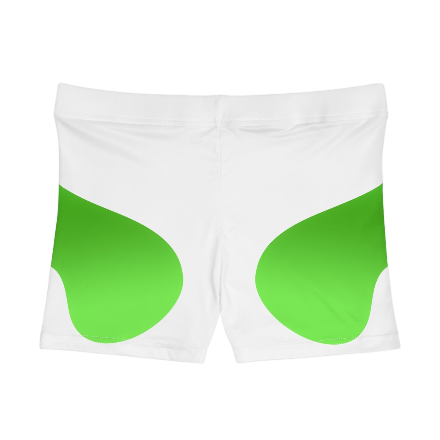 Damen Shorts Gruenes Muster Sportlich Activewear Sommer Fitness