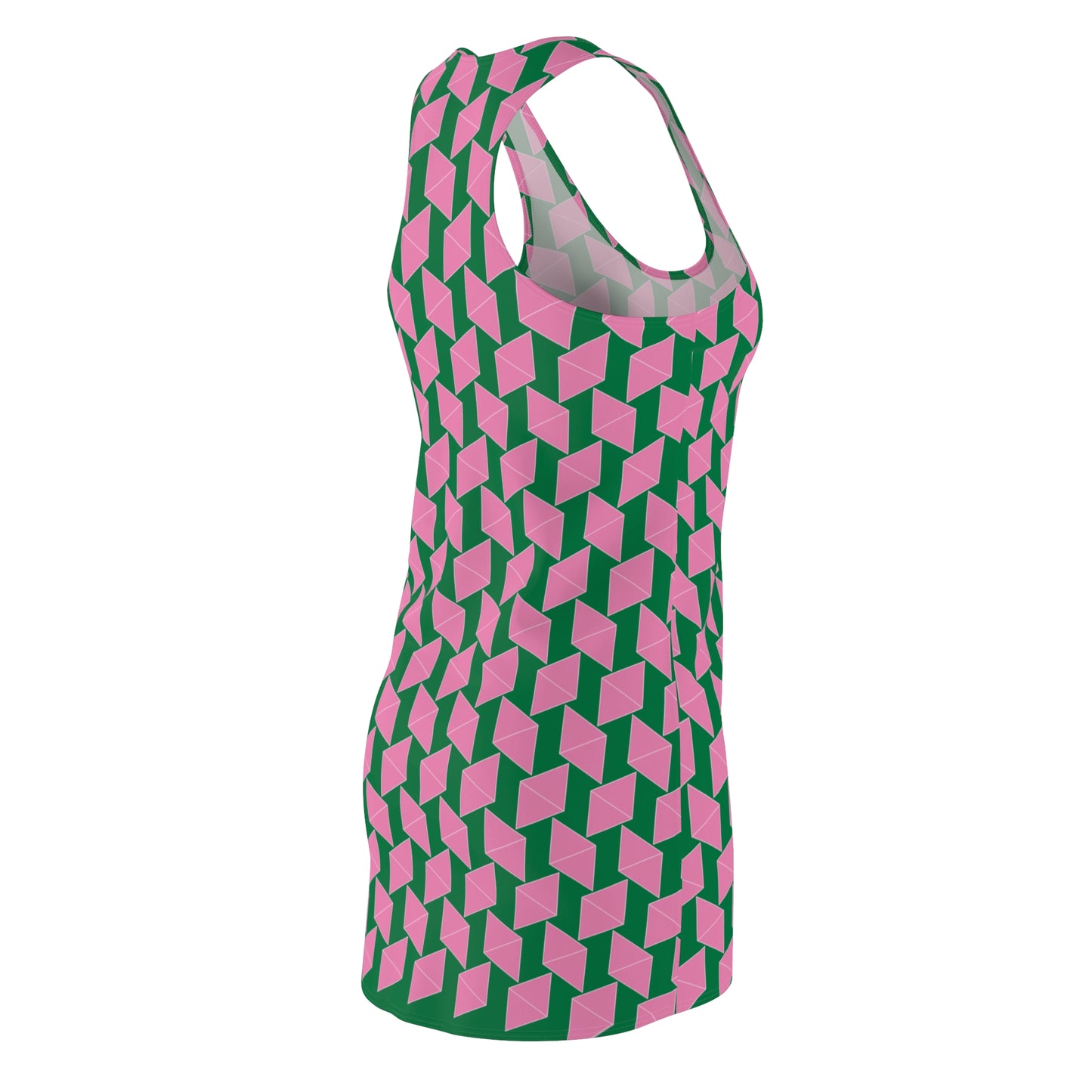Pink Geometrie Racerback Kleid – Stylisches Sommerkleid