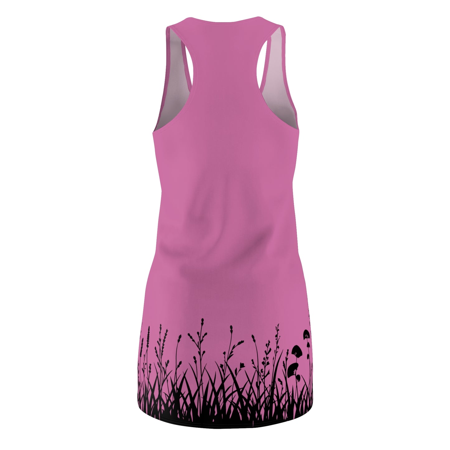 Rosa Floral Silhouette Racerback Kleid – Elegantes Sommerkleid
