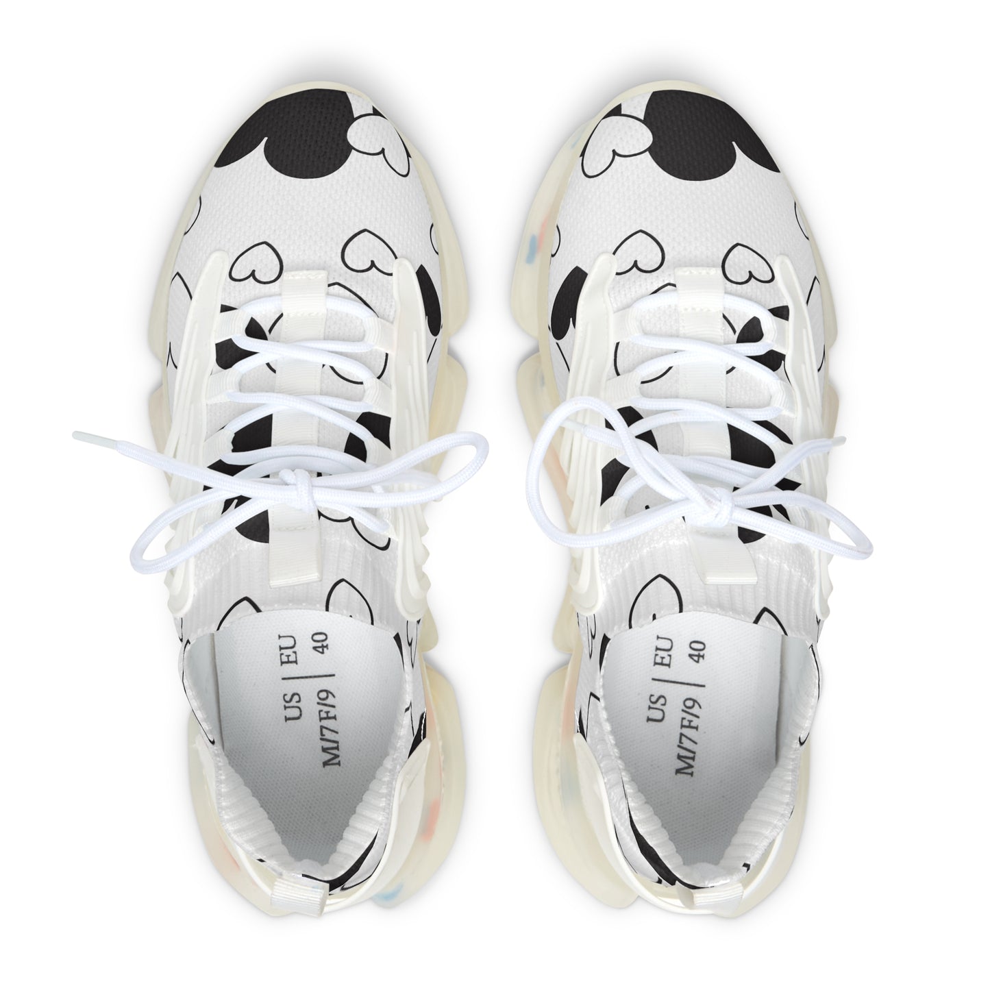 Damen Sneaker mit Herzmuster – Stylische Sportschuhe