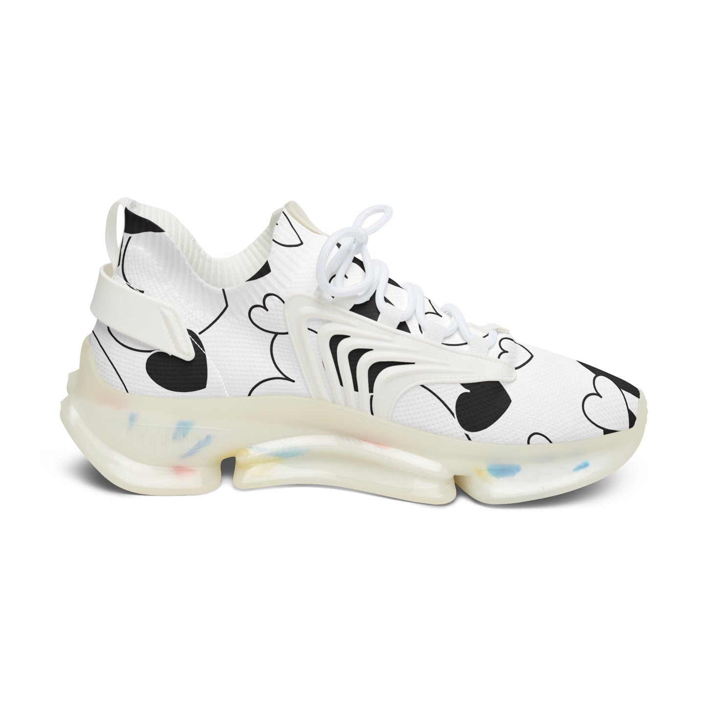 Damen Sneaker mit Herzmuster – Stylische Sportschuhe