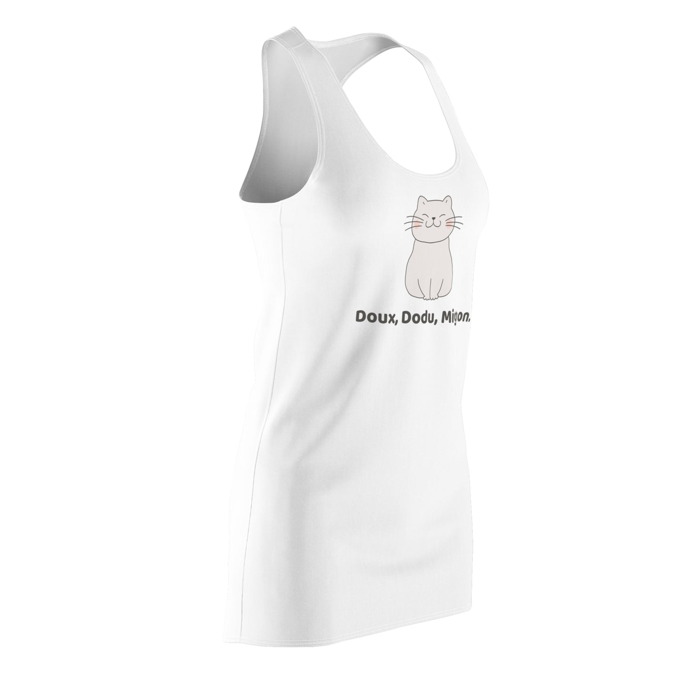 Damen Kleid Katzen Print Racerback Sommer Casual Freizeit