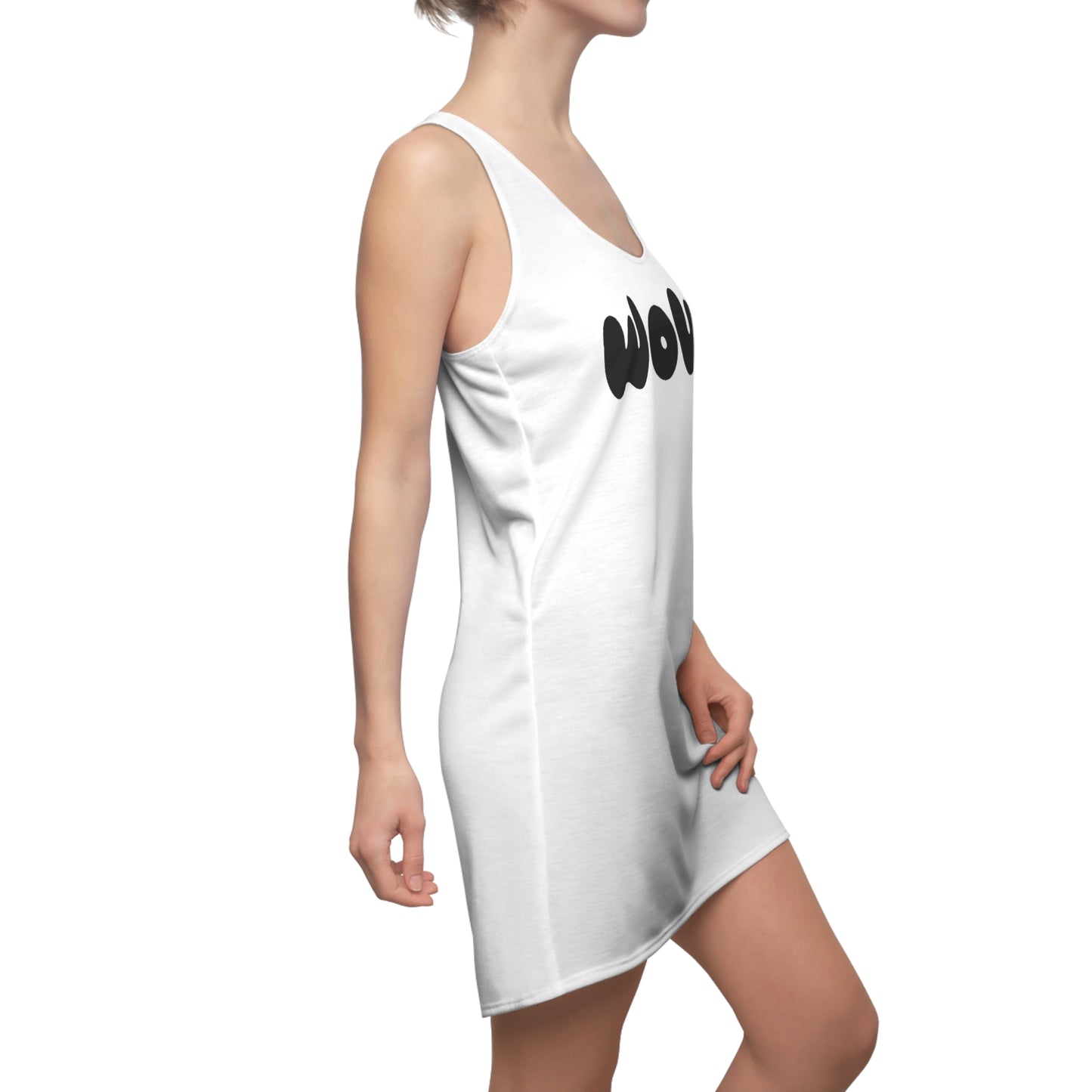 WOW Racerback Kleid – Weißes Trendkleid