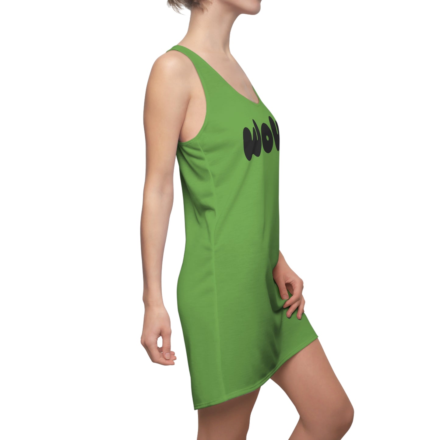 WOW Racerback Kleid – grünes Trendkleid