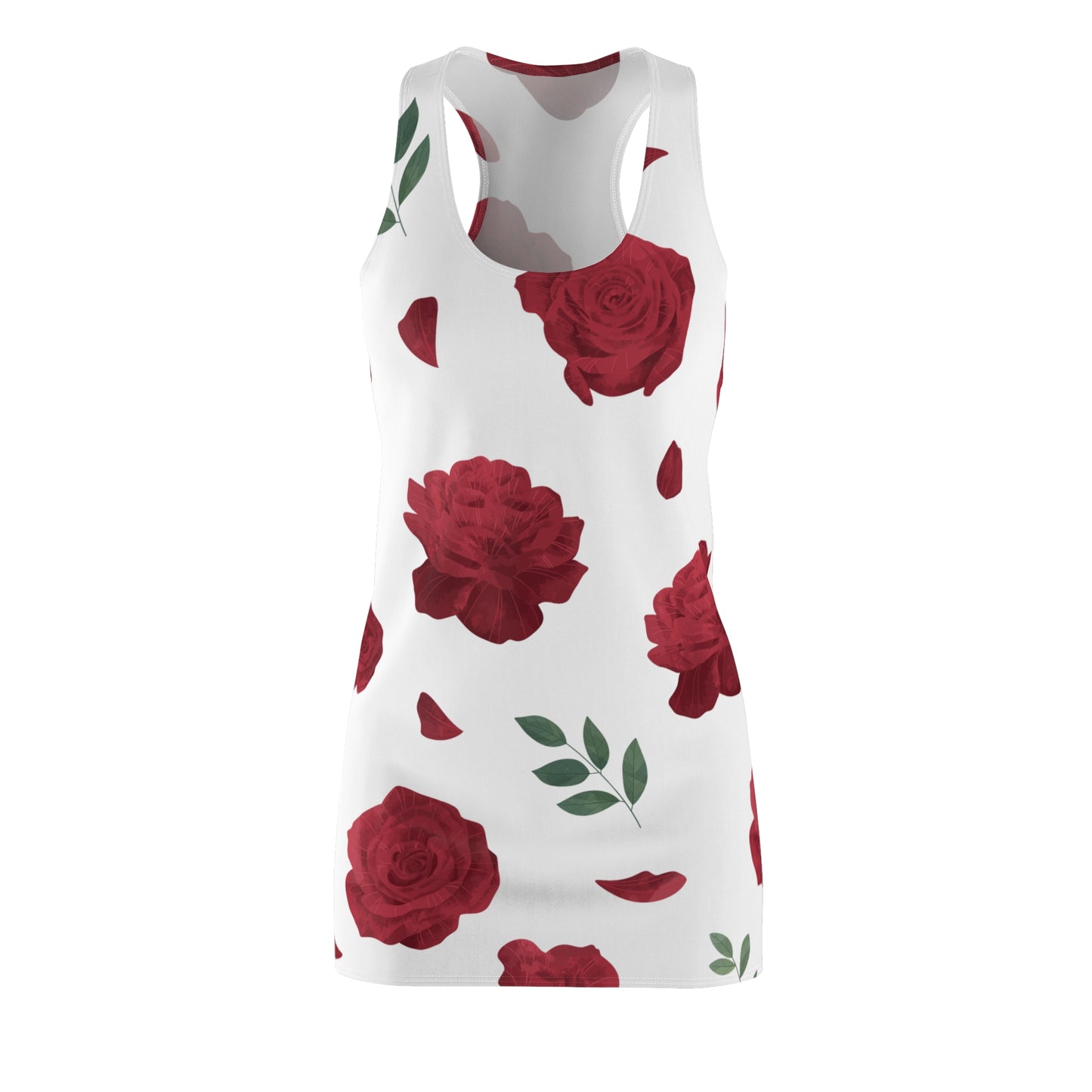 Rosen Racerback Kleid Damen – Sommerkleid, Freizeit & Strand
