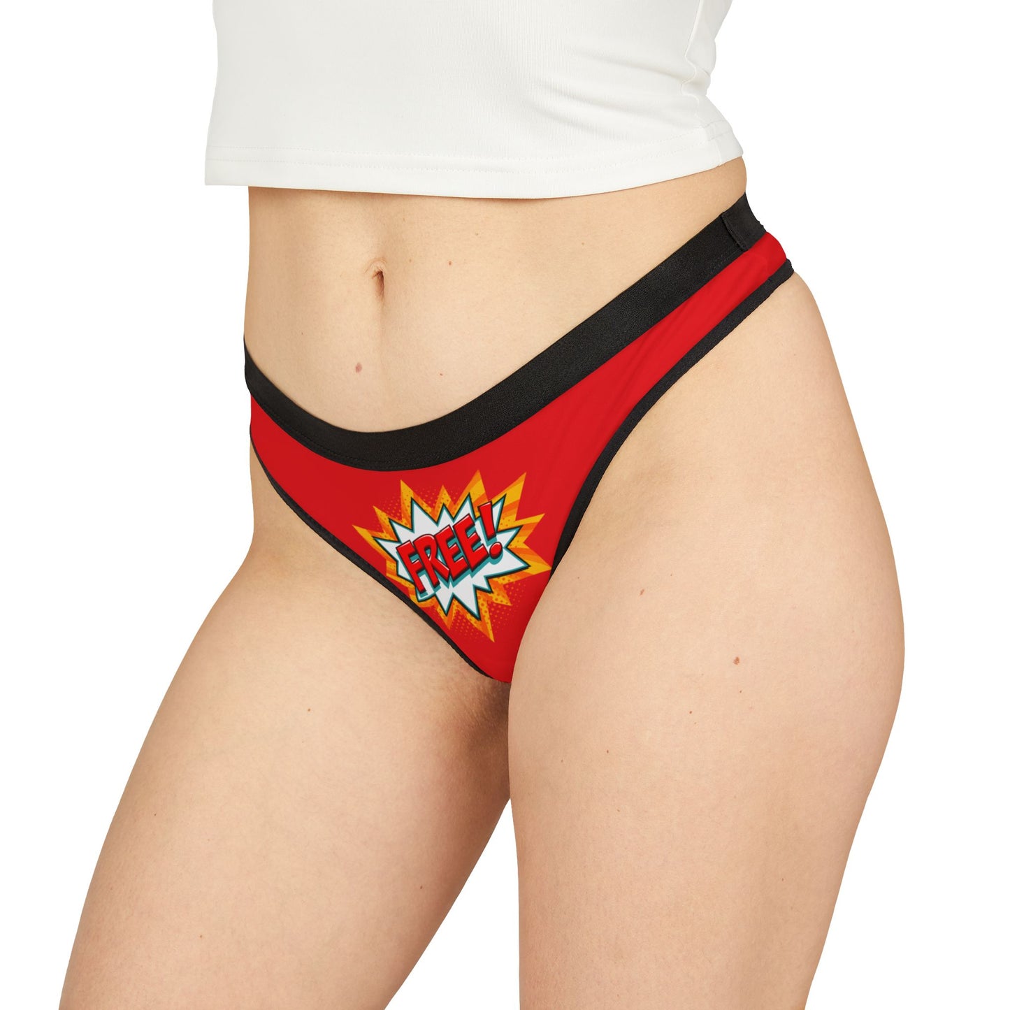 Damen Thong Unterwäsche Atmungsaktive Slips Bequem Free Print
