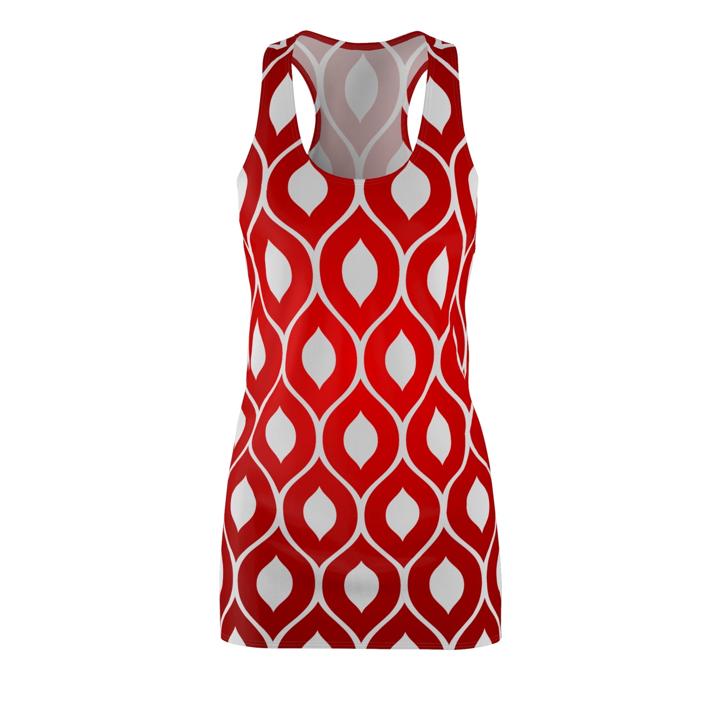 Geometric Pattern Racerback Dress – Sleeveless Summer Dress