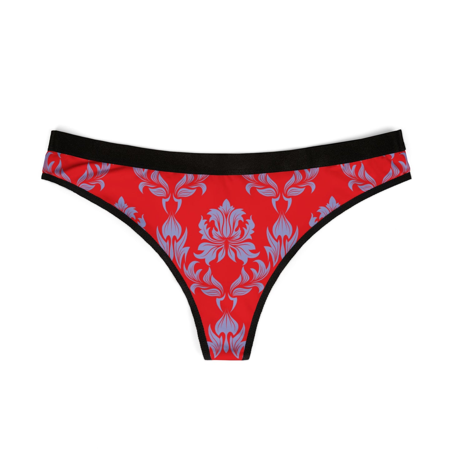 Damen Thong Unterwaesche Bequeme Atmungsaktive Slips mit Blumendruck