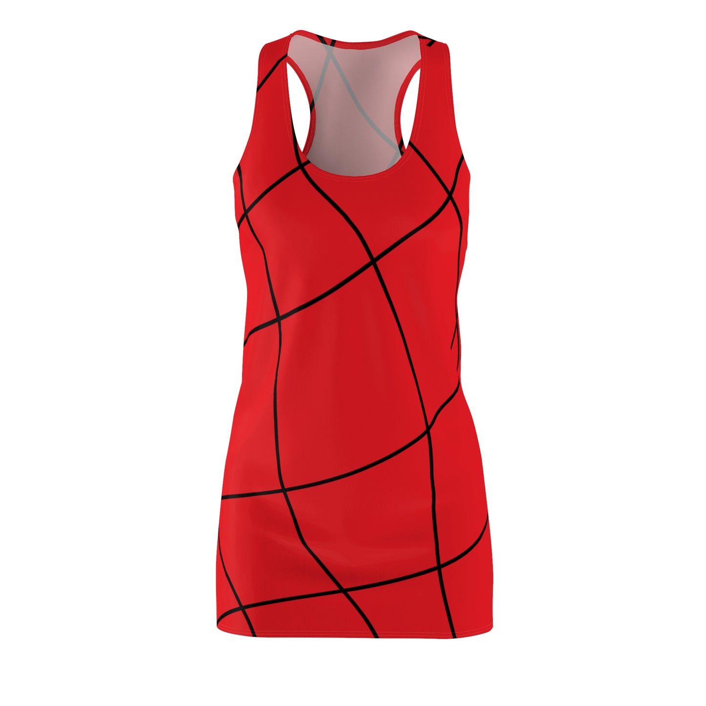 Abstrakt Linien Racerback Kleid – Modernes Sommerkleid