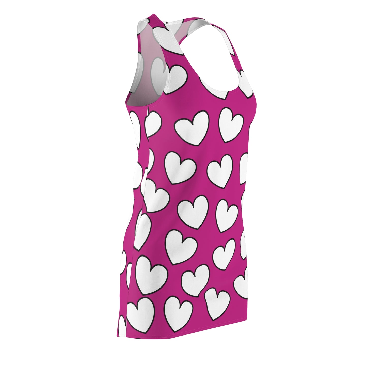 Racerback Kleid mit Herzmuster – Verspieltes Sommerkleid