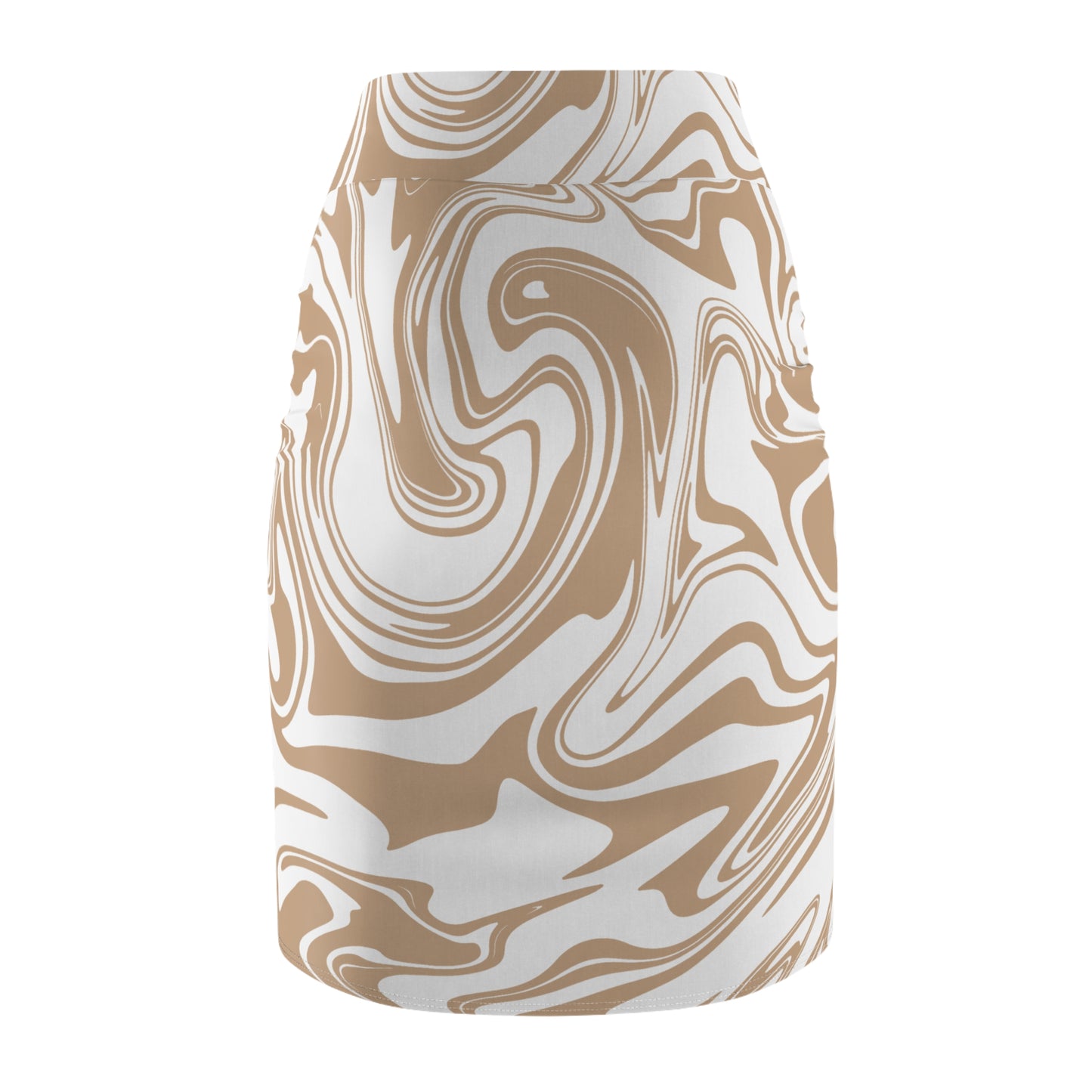 Damen Rock Marmor Print Bleistift Elegant Business Casual