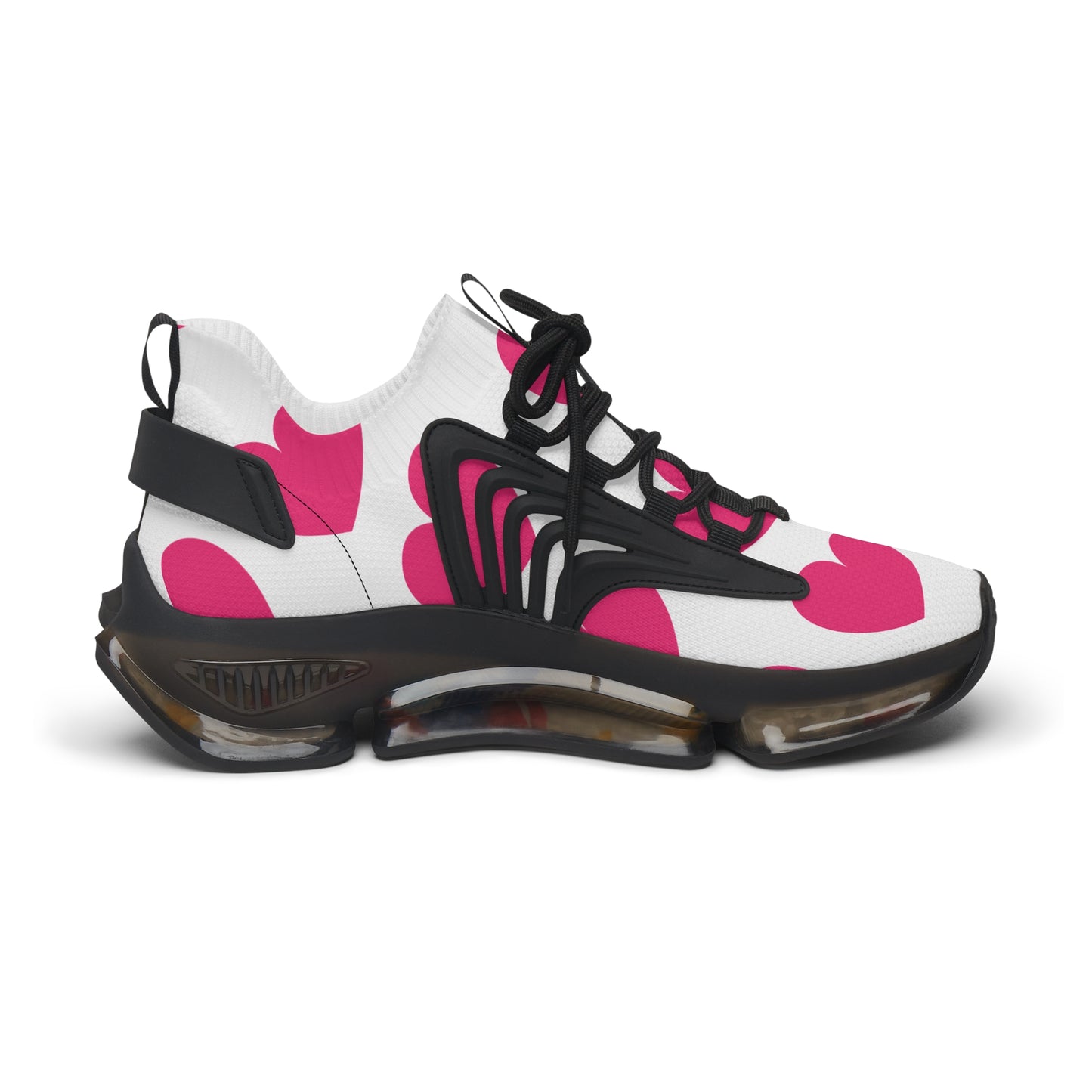 Damen Sneaker mit Herzmuster – Stylische Sportschuhe