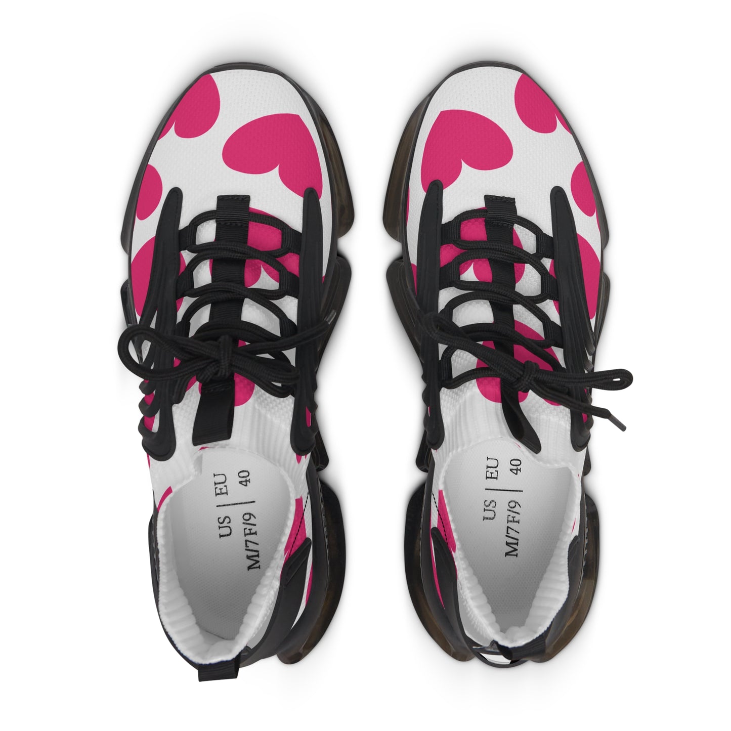 Damen Sneaker mit Herzmuster – Stylische Sportschuhe