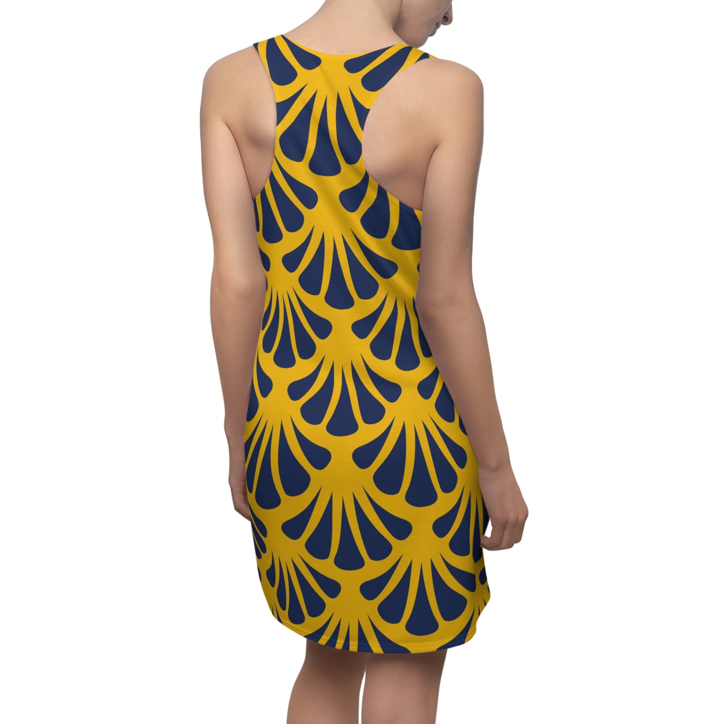 Gelbes Damen Kleid Nautik Racerback Sommer Strand Casual