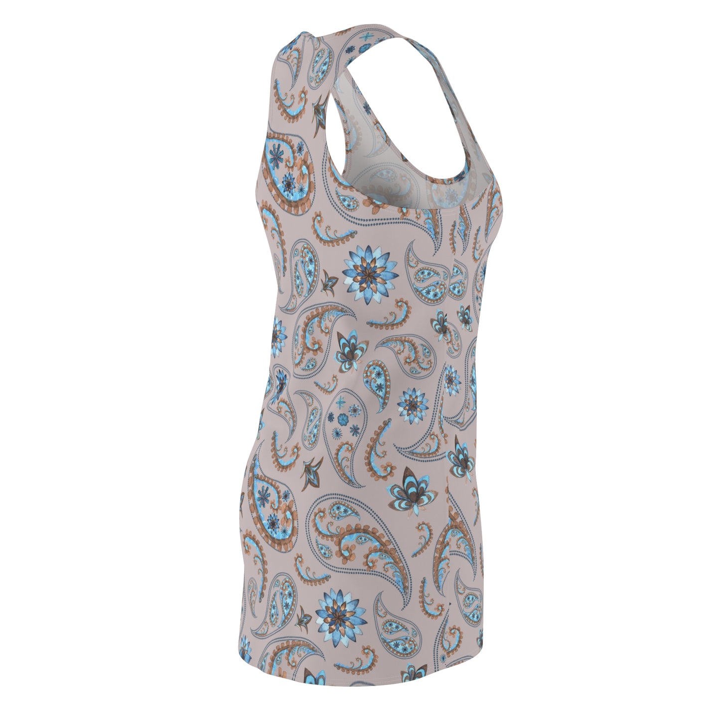 Paisley Racerback Kleid – Bohemian Sommerkleid