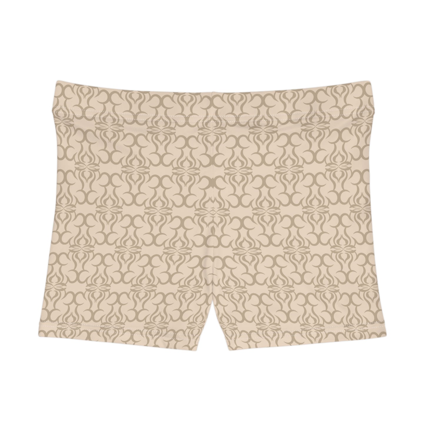 Damen Shorts Beige Muster Sport Freizeit Premium Activewear