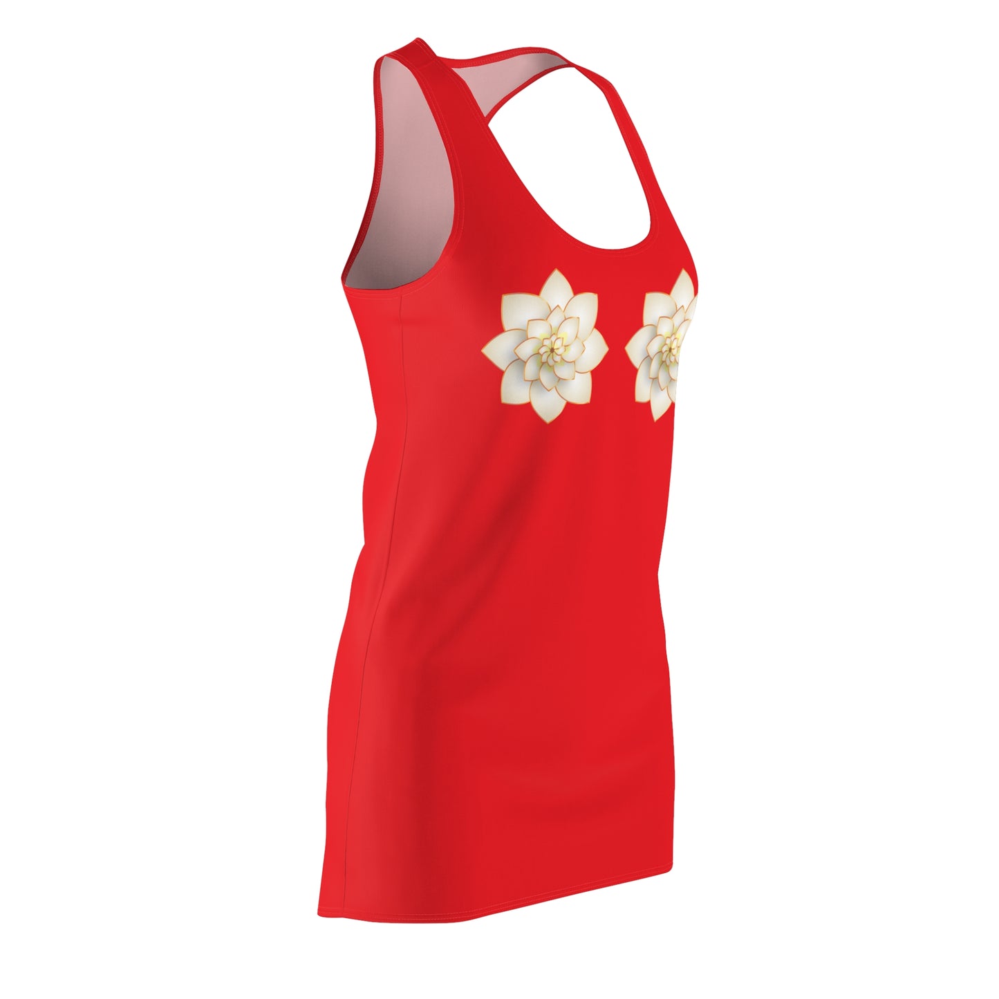 Rotes Damen Kleid Lotus Racerback Sommer Elegant Alltag Events