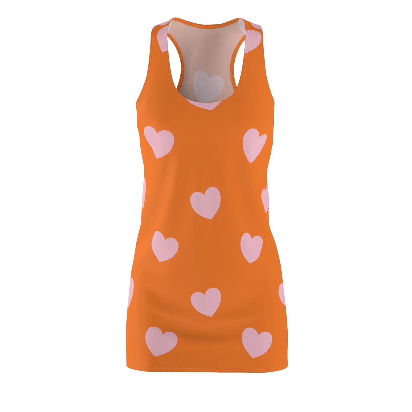 Rosa Herz Racerback Kleid – Romantisches Sommerkleid