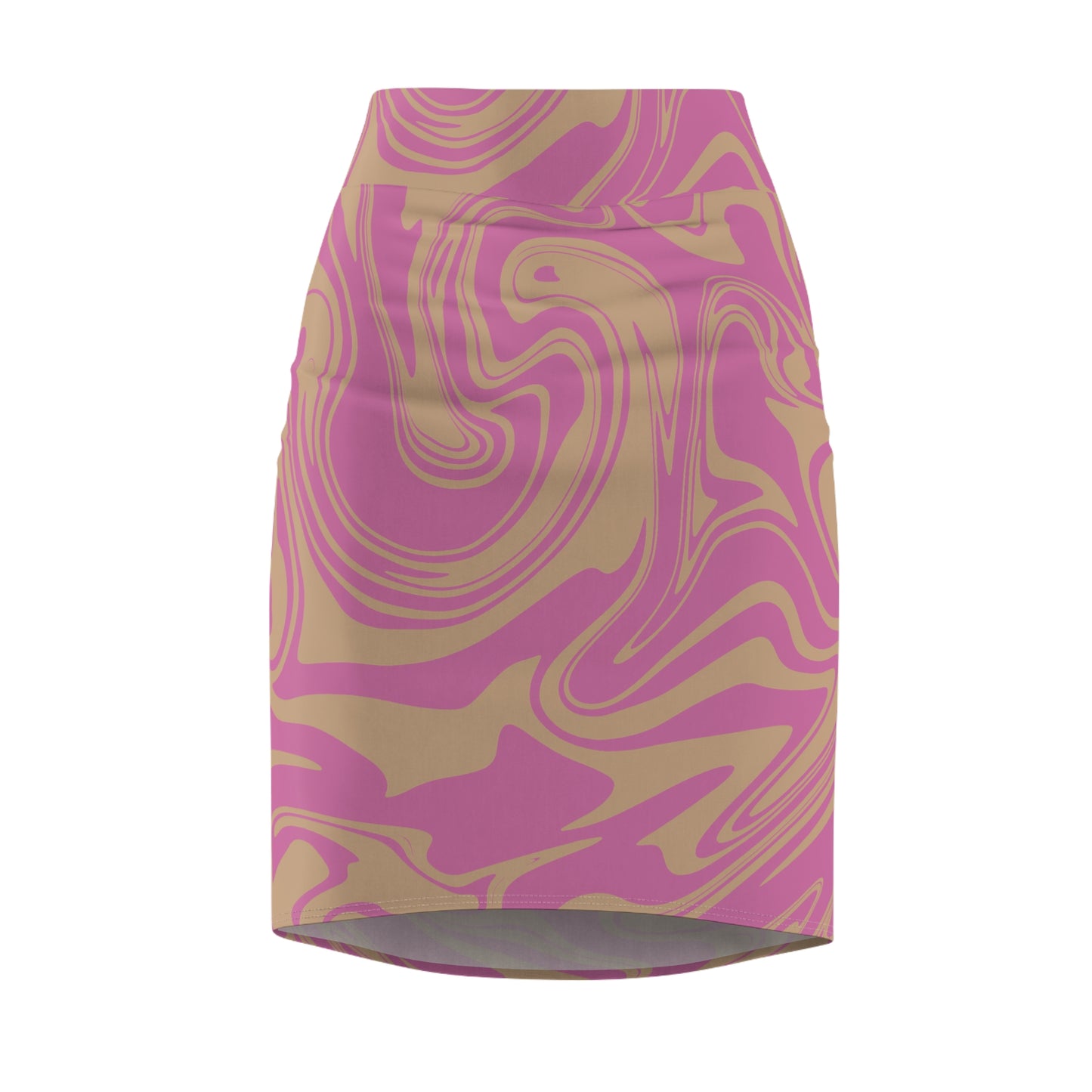 Damen Rock Marmor Print Bleistift Elegant Business Casual