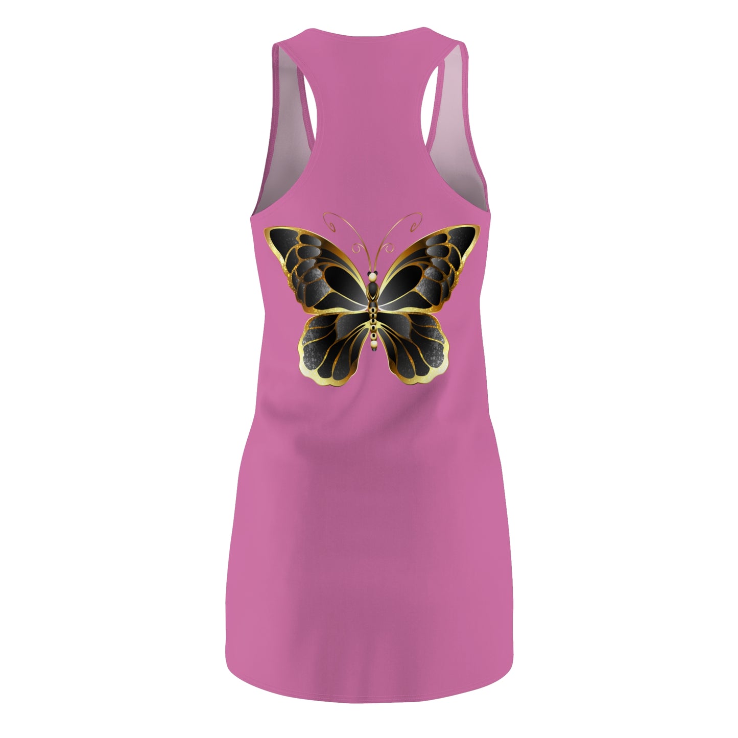 Rosa Schmetterling Racerback Kleid Sommerkleid