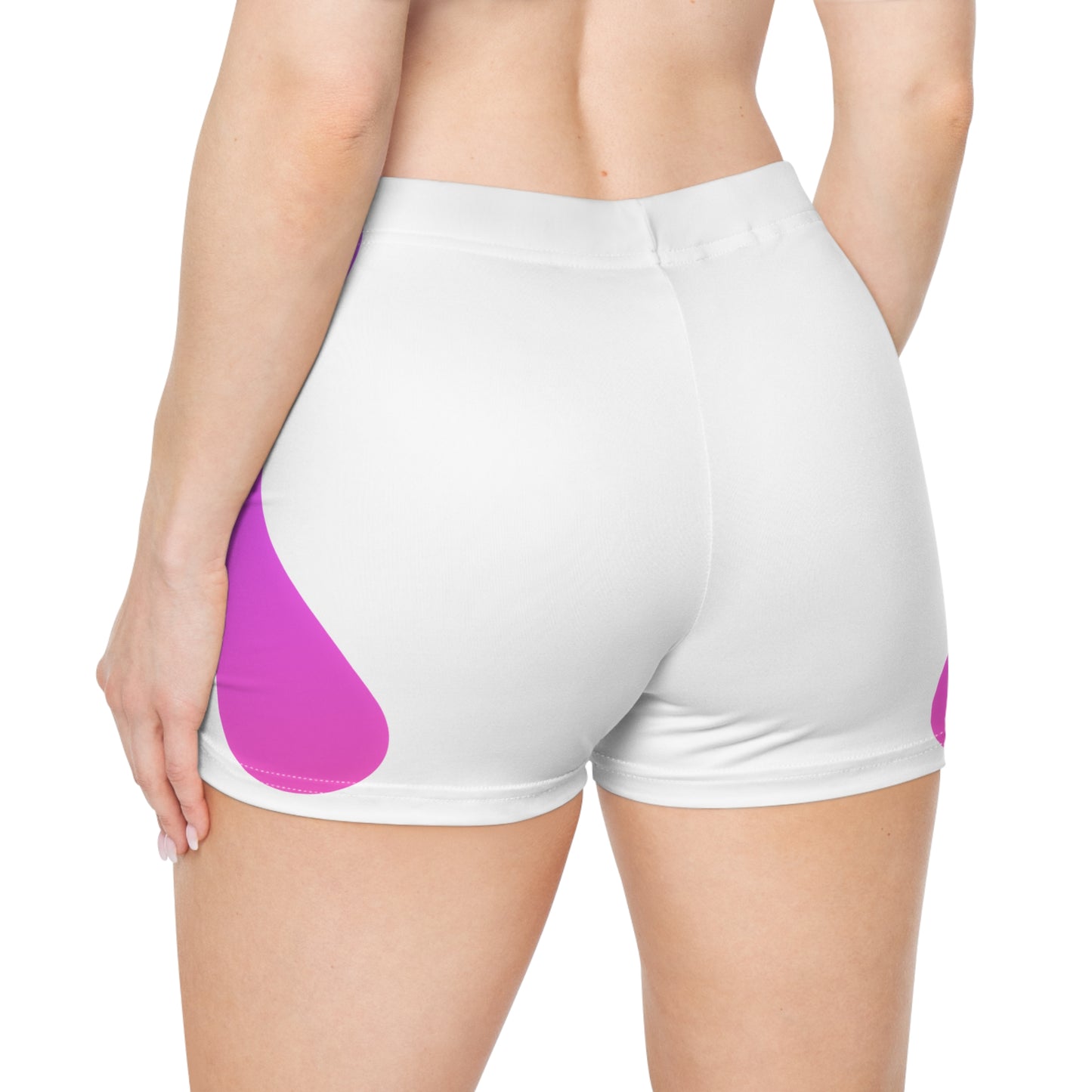 Damen Shorts Lila Kurven Design Sport Sommer Freizeit
