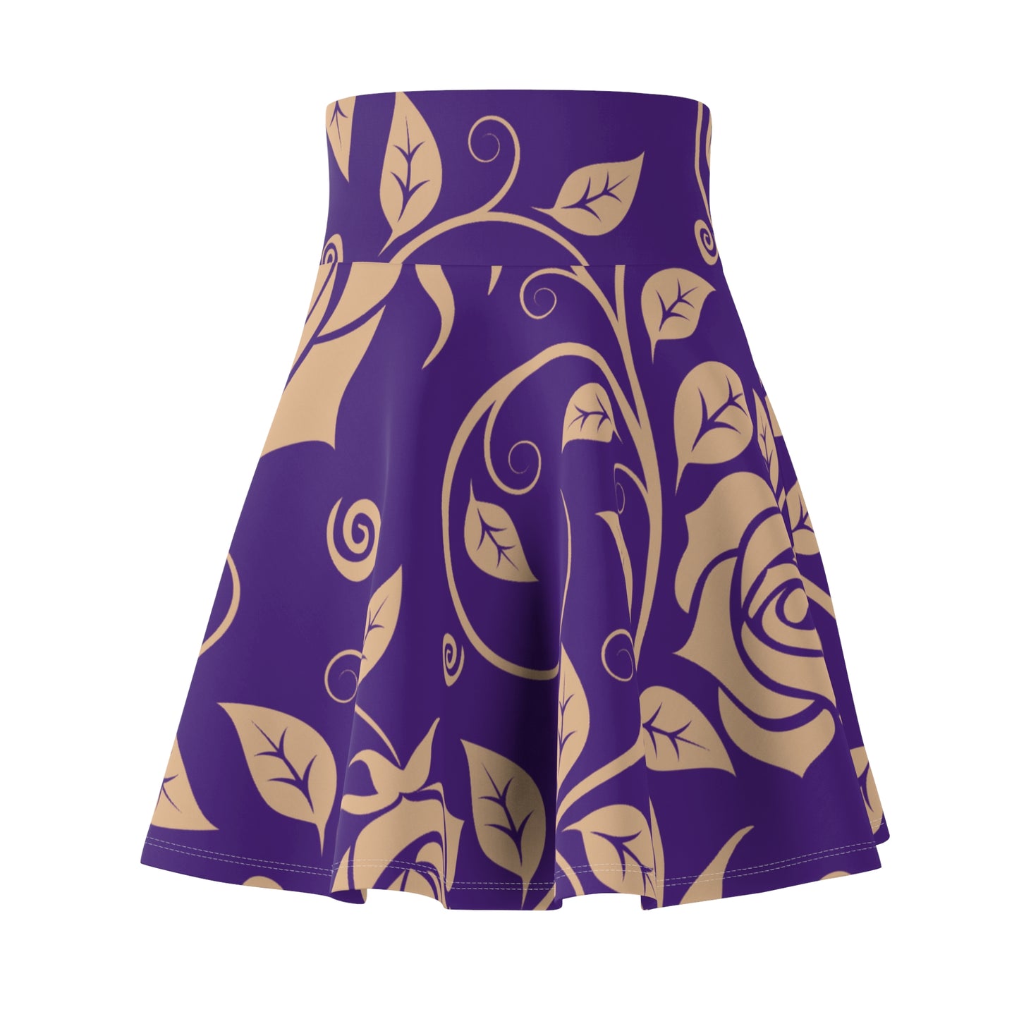 Lilaner Damen Rock Floral Skater Elegant Frühling Sommer Casual