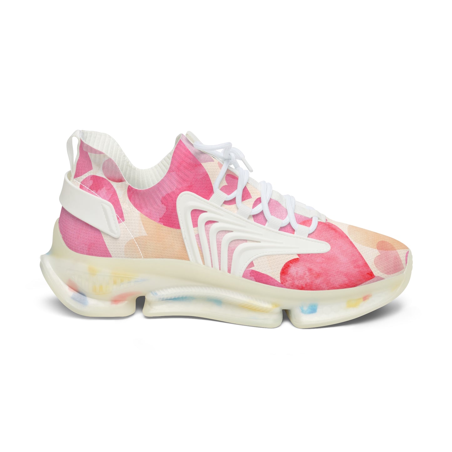 Damen Sneaker mit Herzmuster – Stylische Sportschuhe