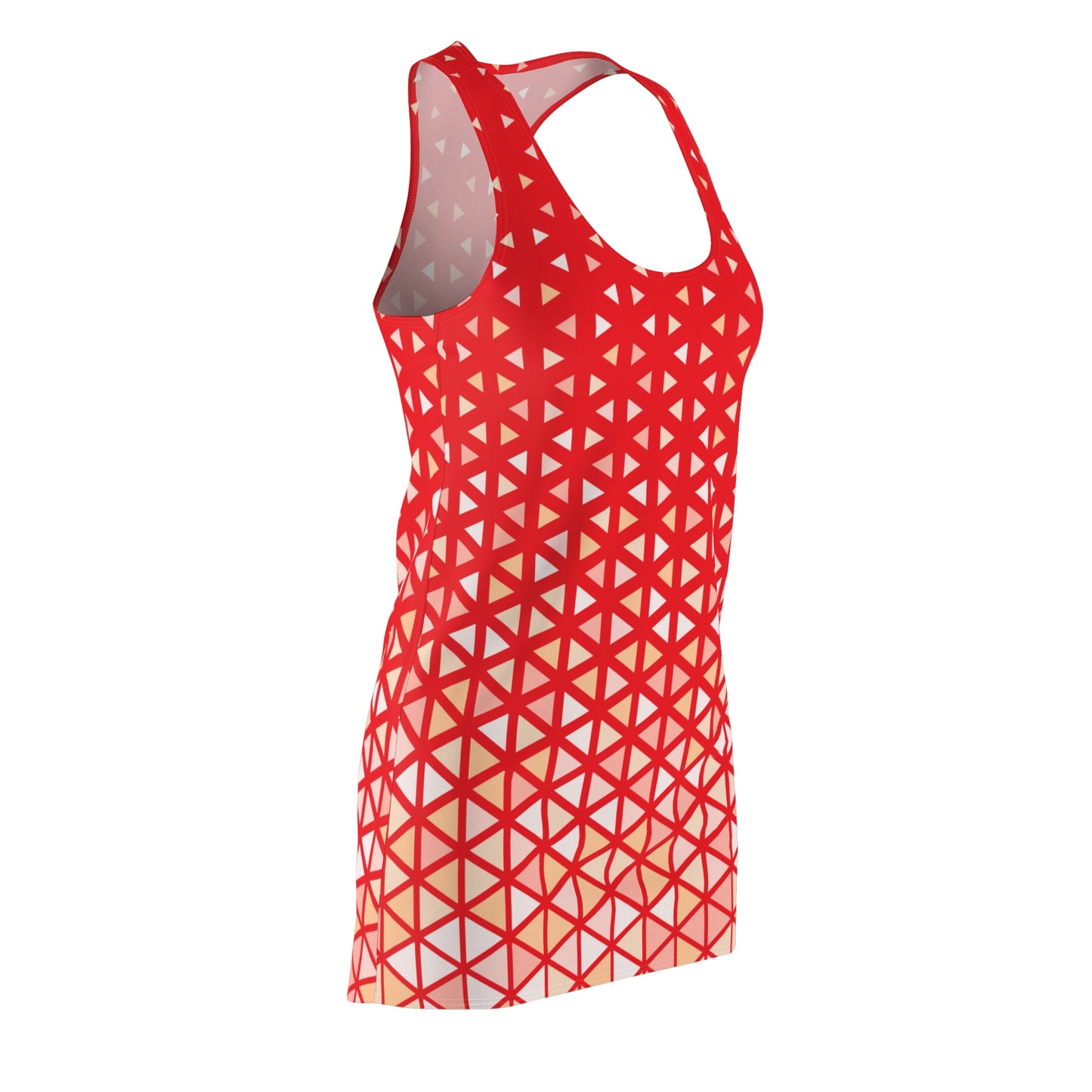 Buntes Dreieck Racerback Kleid – Trendige Sommer Damenmode