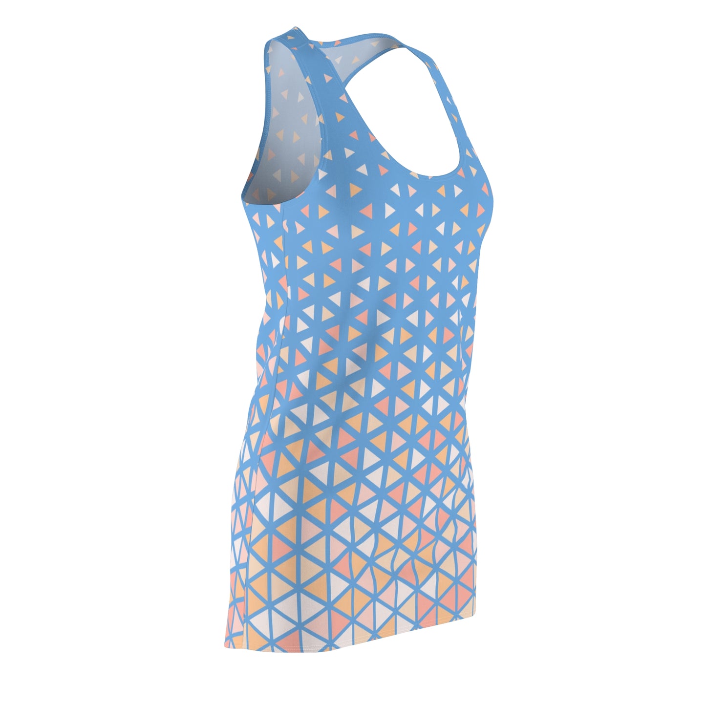 Buntes Dreieck Racerback Kleid – Trendige Sommer Damenmode
