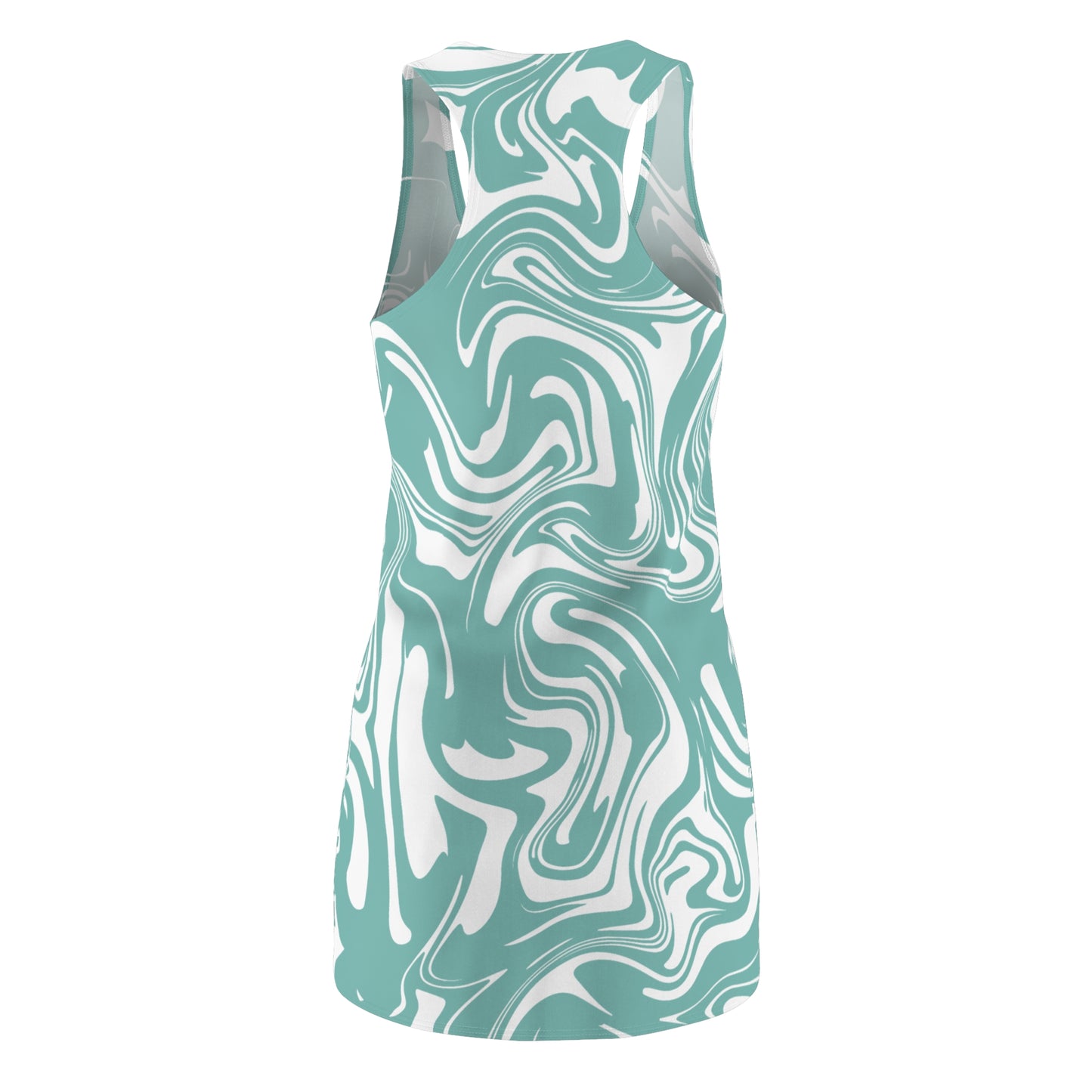 Aqua Marmor Racerback Kleid – Trendige Sommer Damenmode