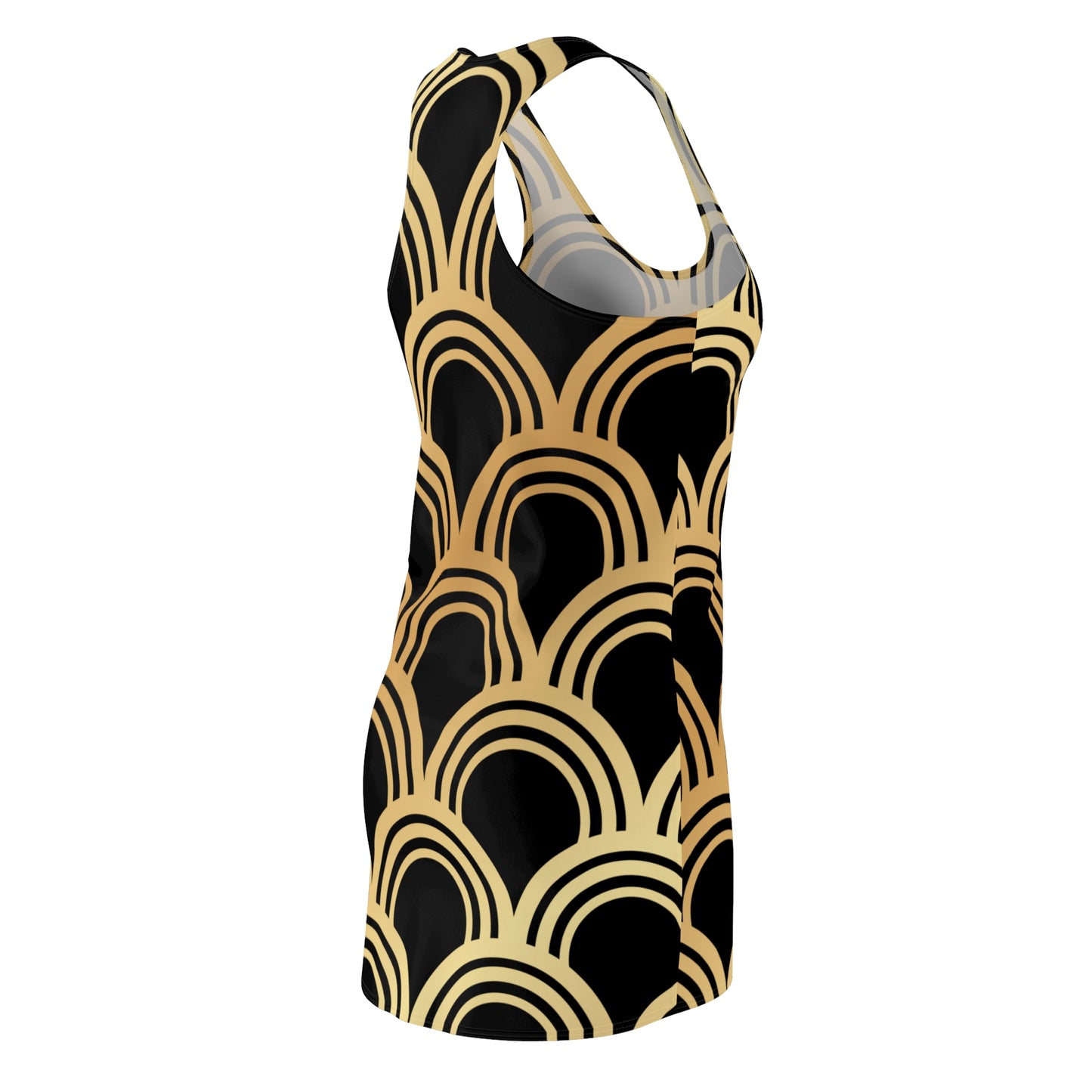 Luxury Racerback Dress mit Art Deco Bogen Muster