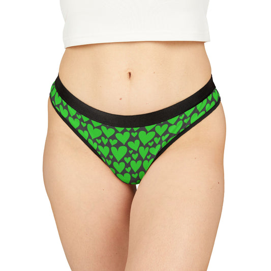 Damen Thong Unterwaesche Bequeme Atmungsaktive Slips mit Herzchen