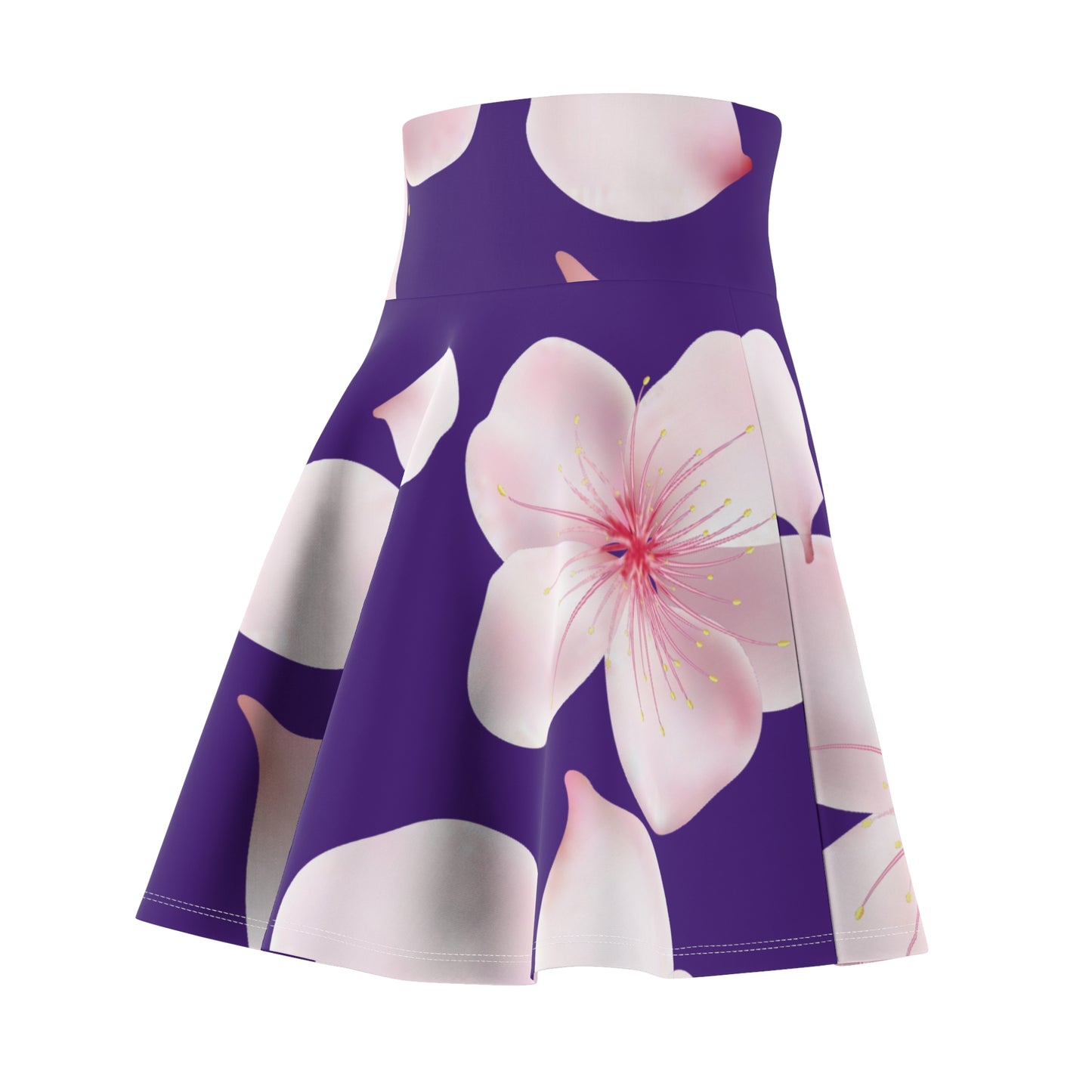 Lilaner Damen Rock Blütenmuster Skater Elegant Sommer Casual