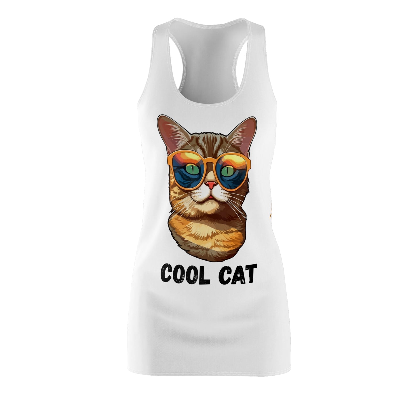 Damen Kleid Cool Cat Racerback Sommer Streetwear Party
