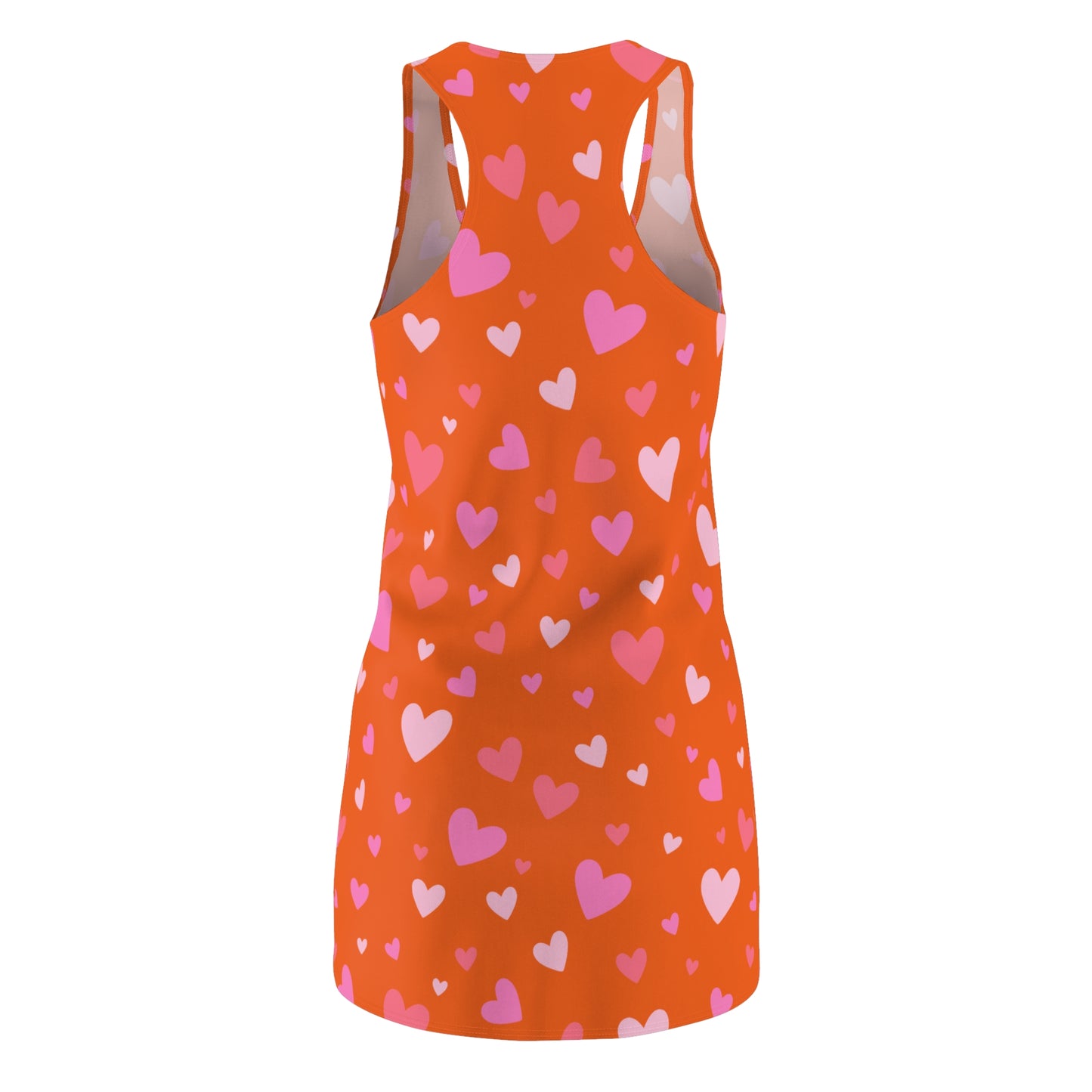 Pink Herz Racerback Kleid – Verspieltes Sommerkleid in Orange