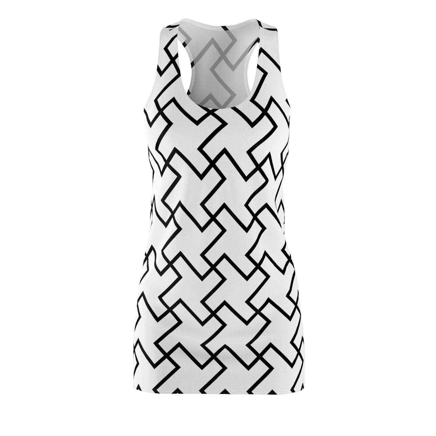 Geometrie Racerback Kleid – Modern & Bequem