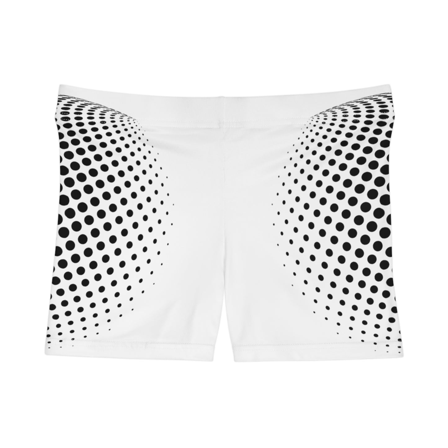Damen Shorts Schwarz Weiss Punkte Figurbetont Activewear Sommer
