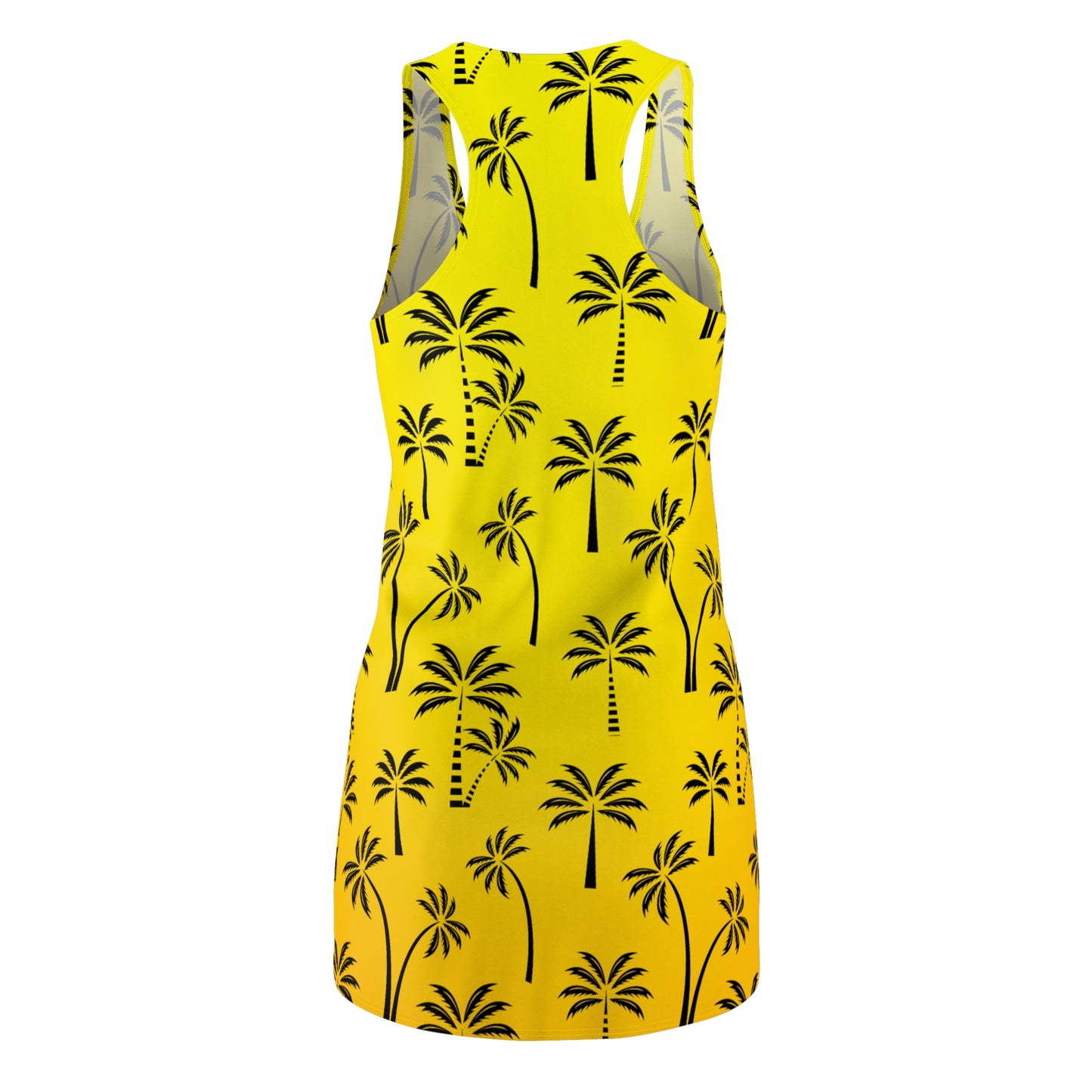 Sunny Palm Tree Racerback Dress – Tropical Summer Dress