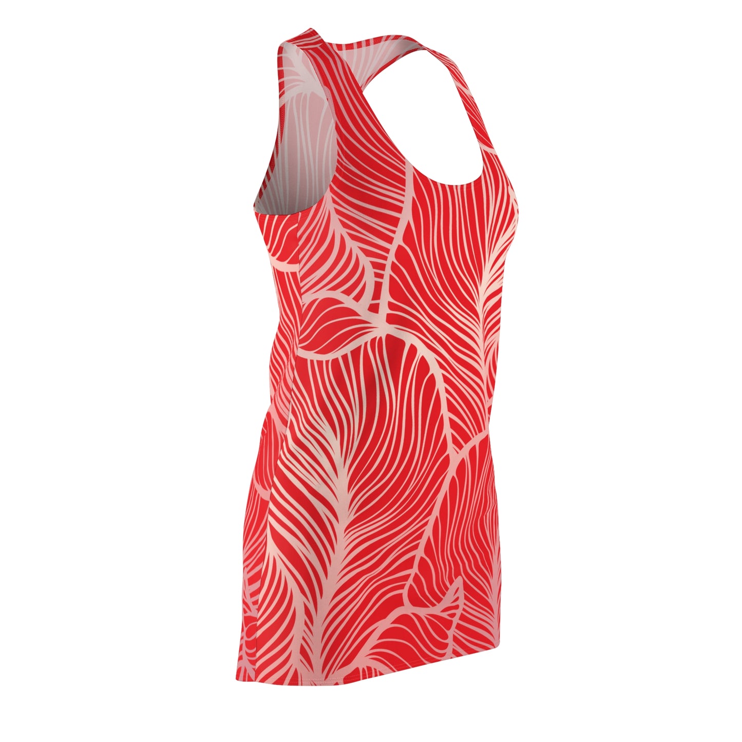 Rot Rosa Floral Racerback Kleid – Elegantes Sommerkleid