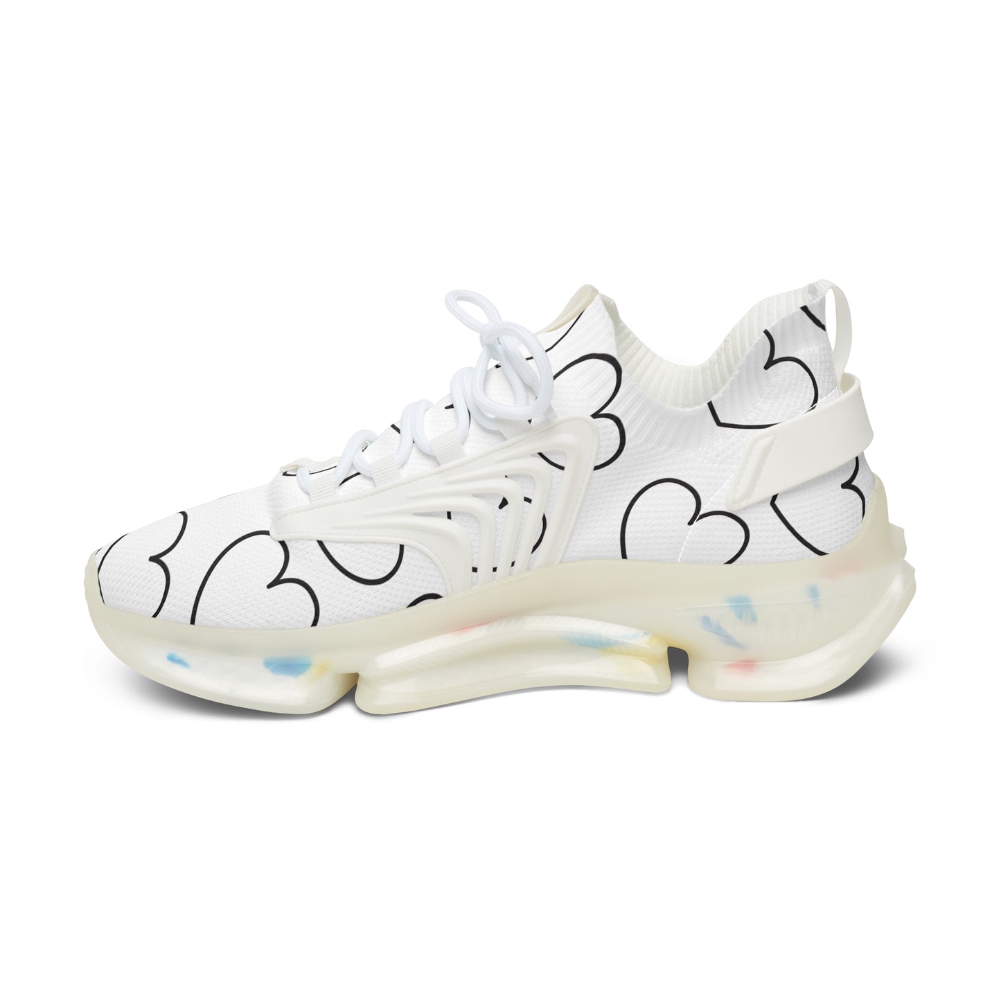 Damen Sneaker mit Herzmuster – Stylische Sportschuhe