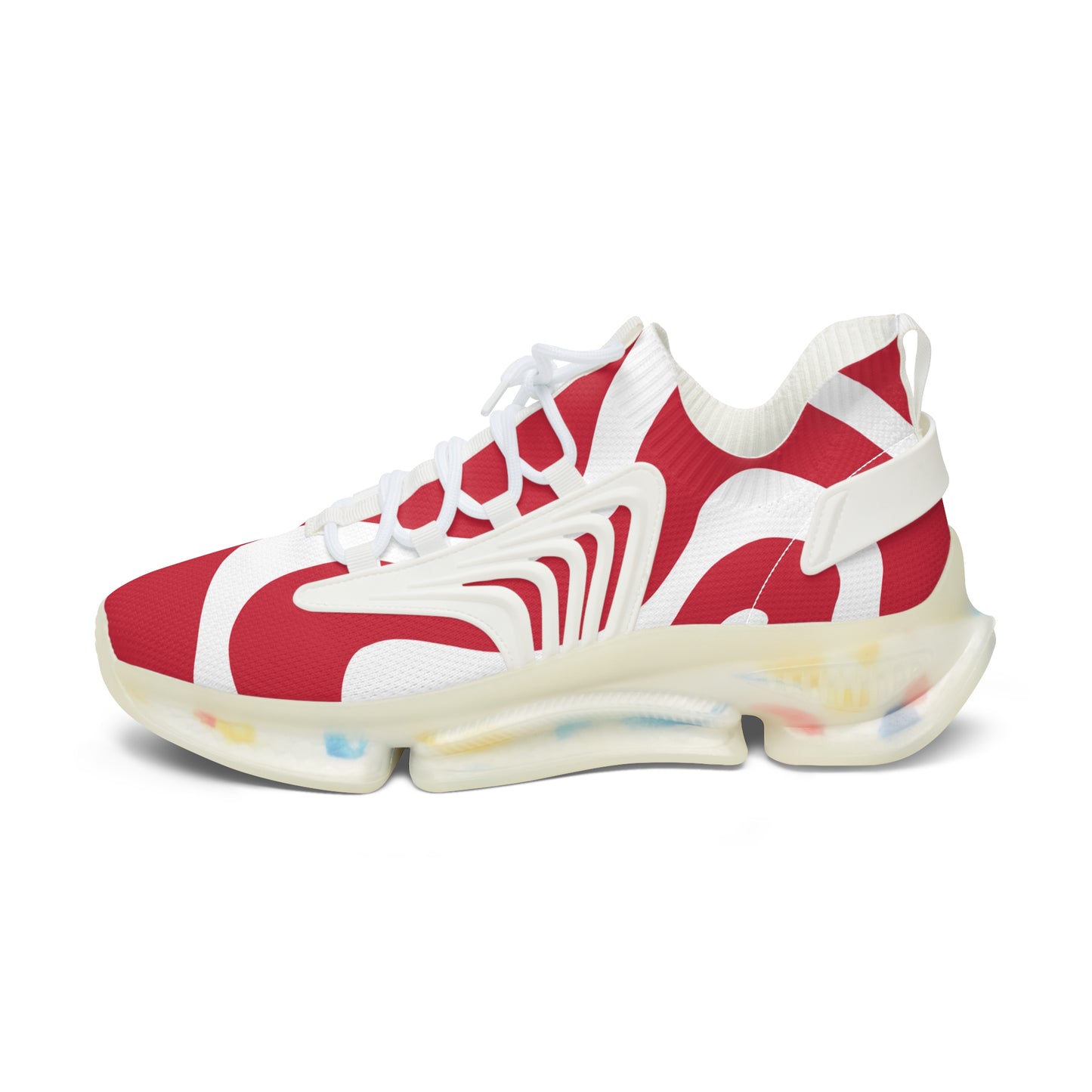 MauserDesign Damen Sneaker Rot Mesh Atmungsaktiv Bequeme Turnschuhe