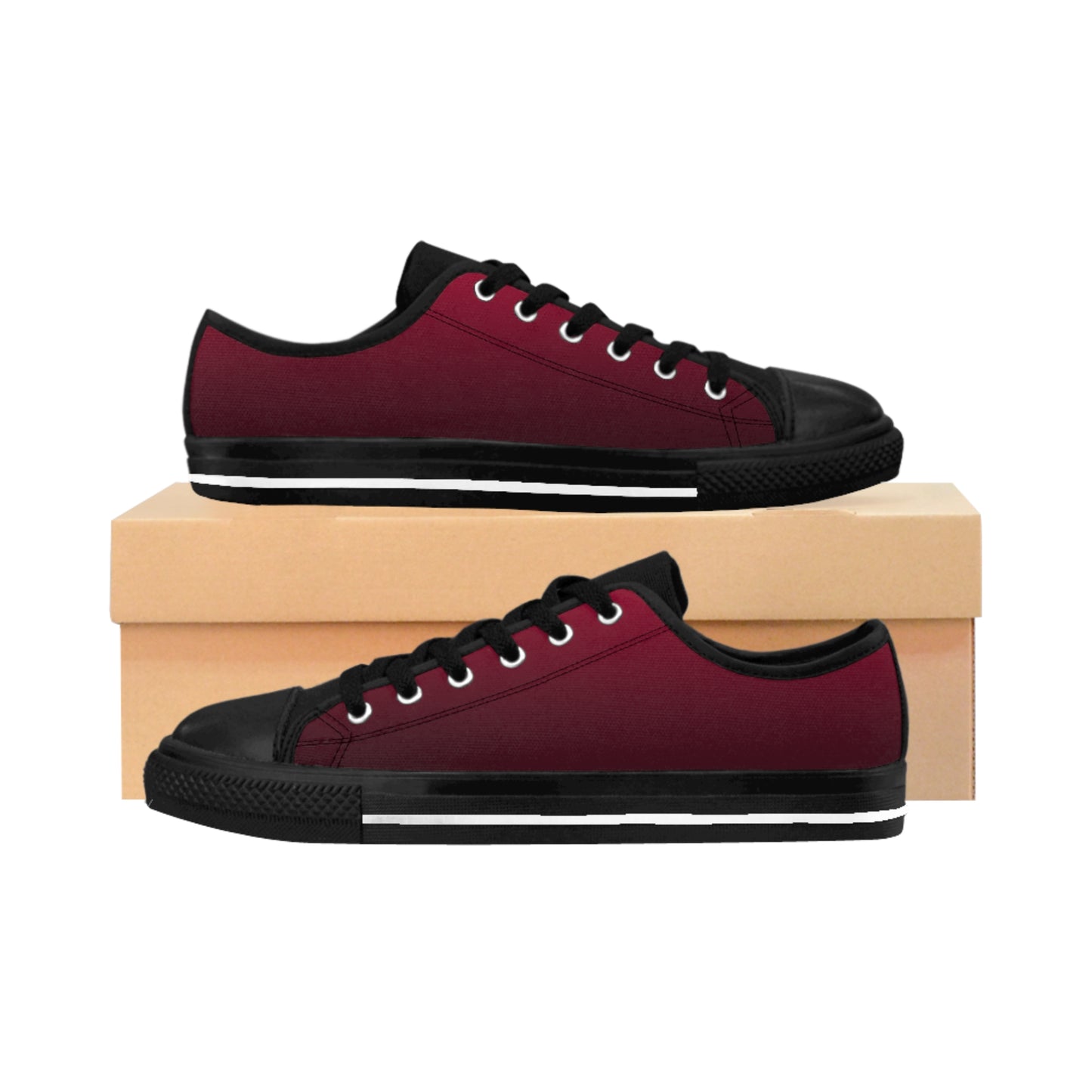 Damen Sneaker Bordeaux Canvas Freizeit Schuhe Streetwear Low