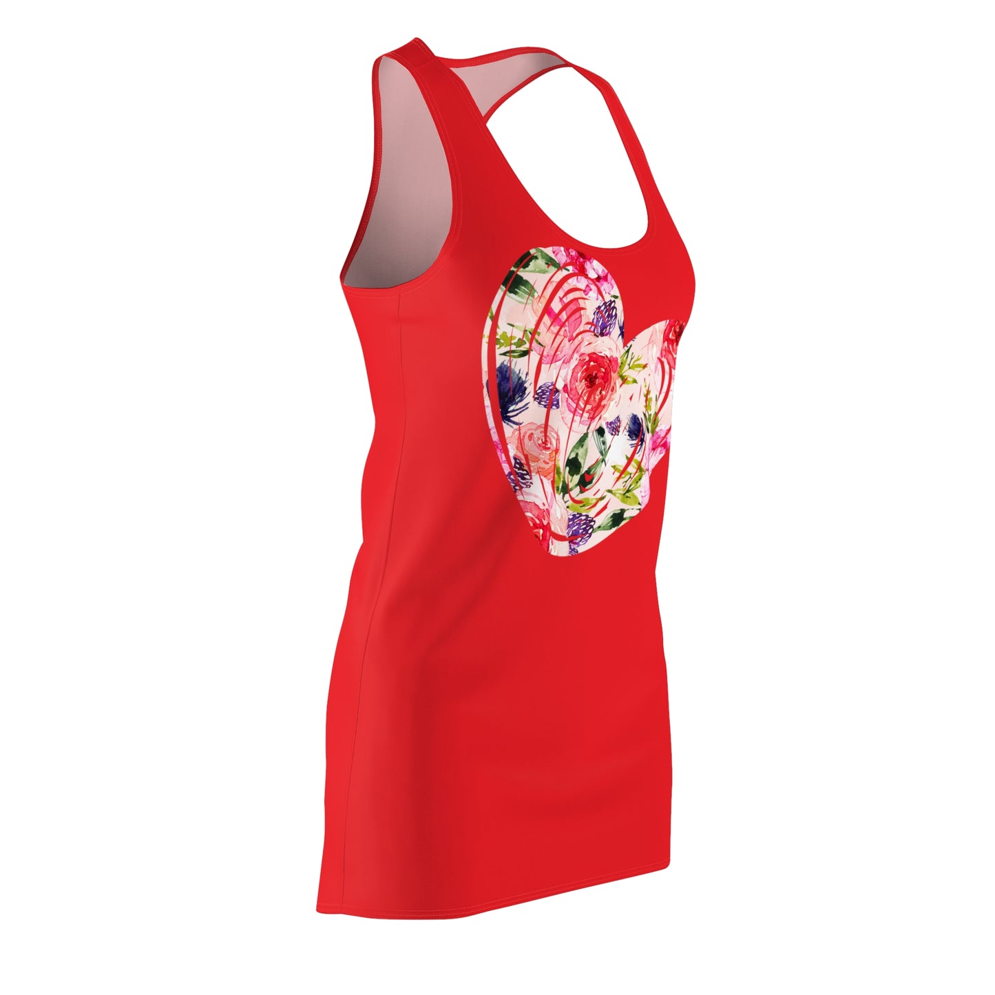 Floral Herz Racerback Kleid – Trendiges Sommerkleid