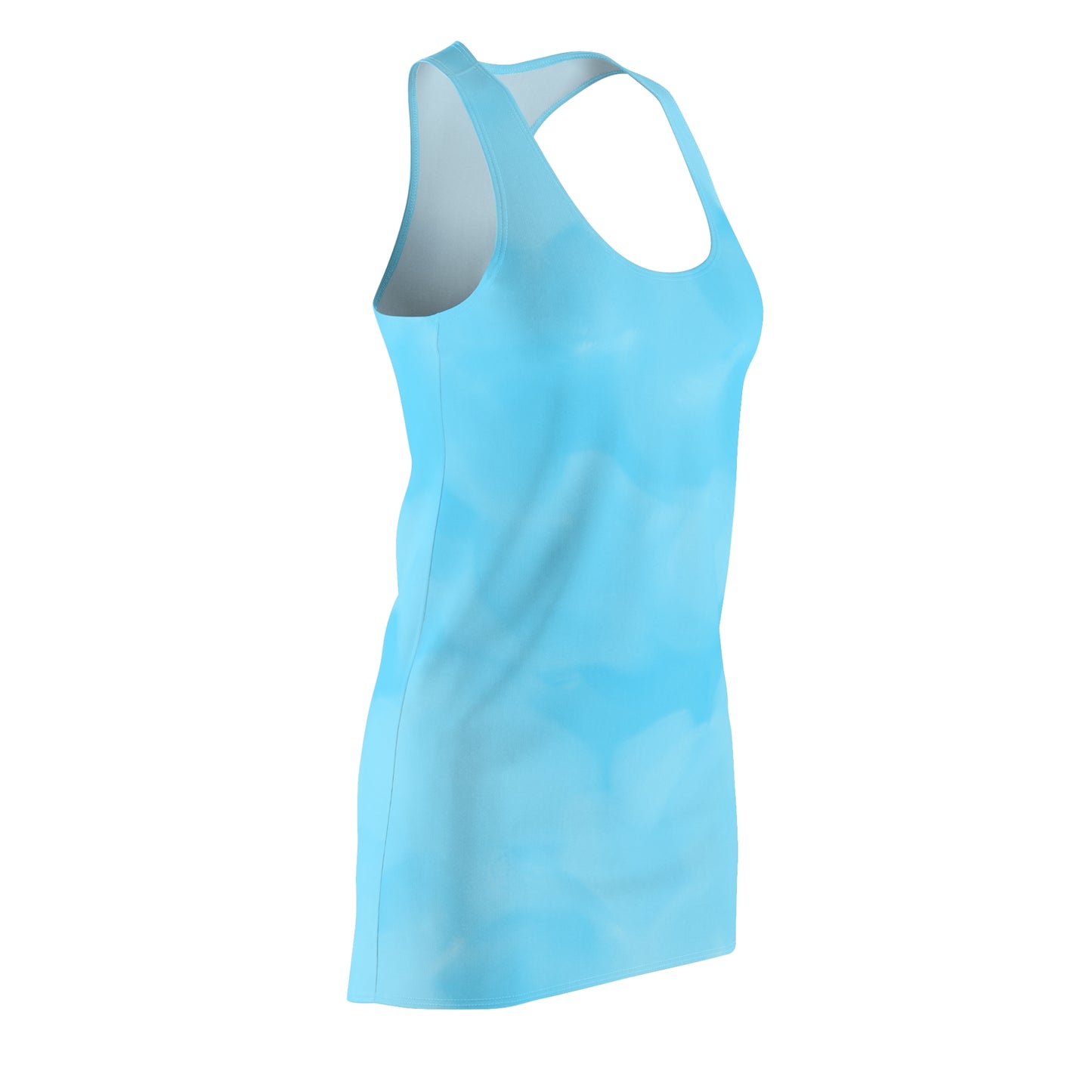 Blau Wolken Racerback Kleid – Leichtes Sommerkleid