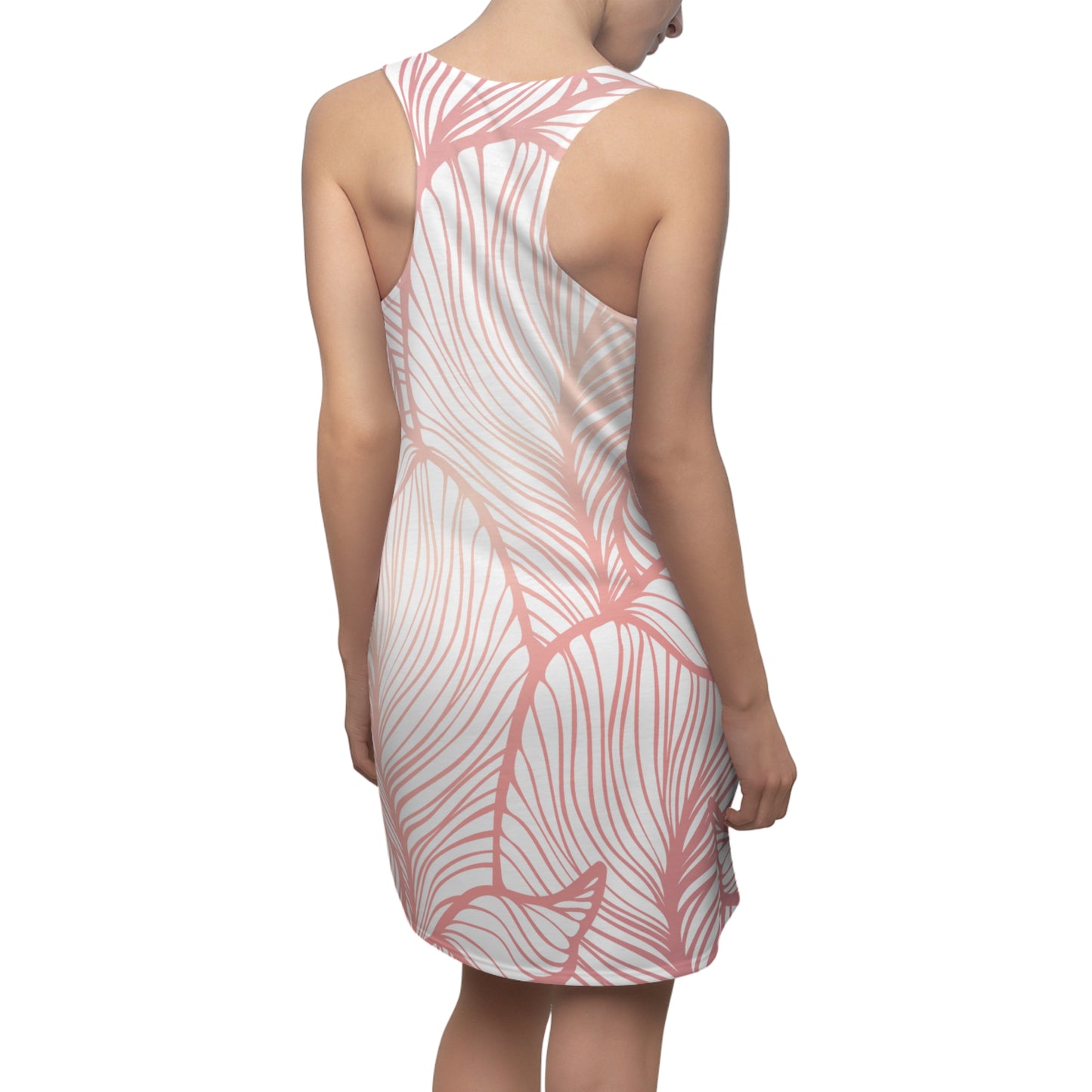 Rosa Floral Racerback Kleid – Elegantes Sommerkleid
