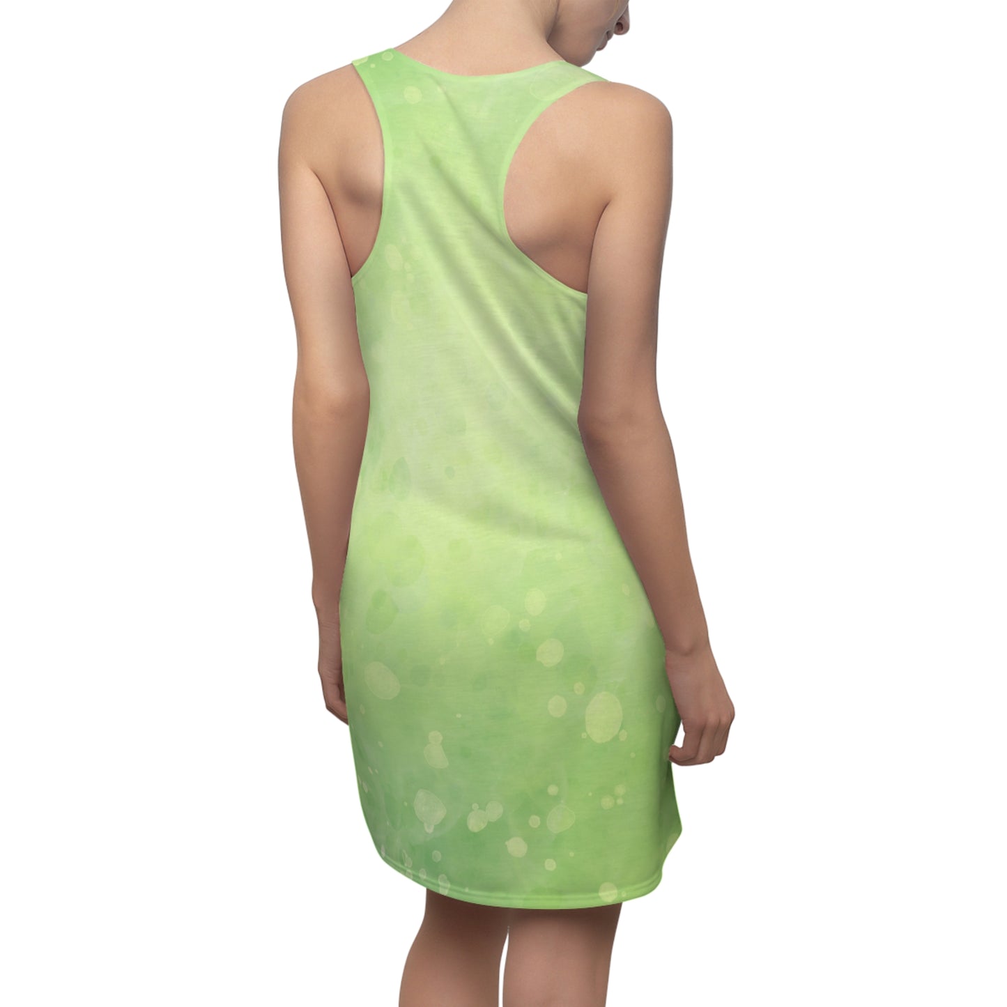 Grünes Sommerkleid Damen – Racerback Kleid mit Bubble Design