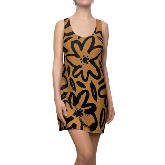 Racerback Kleid Damen Blumenmuster – Sommerkleid Strandkleid